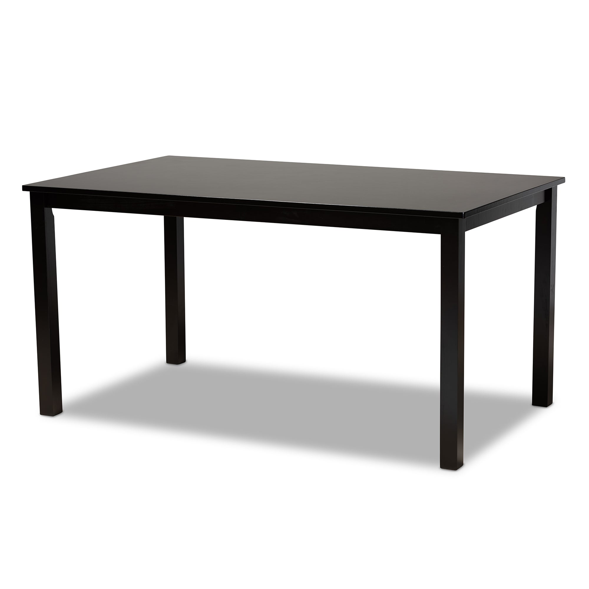 Baxton Studio Reneau Modern and Contemporary Grey Fabric Upholstered Espresso Brown Finished Wood 7-Piece Dining Set