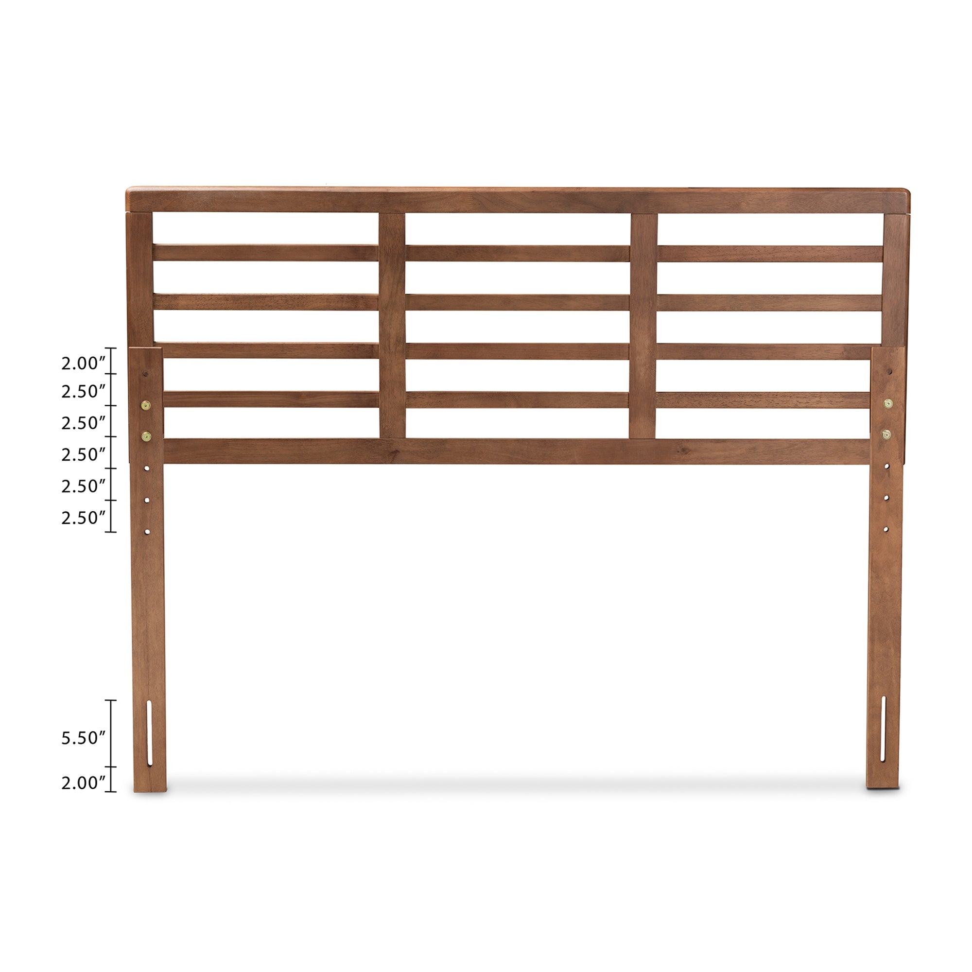Baxton Studio Calisto Mid-Century Modern Walnut Brown Finished Wood King Size Platform Bed