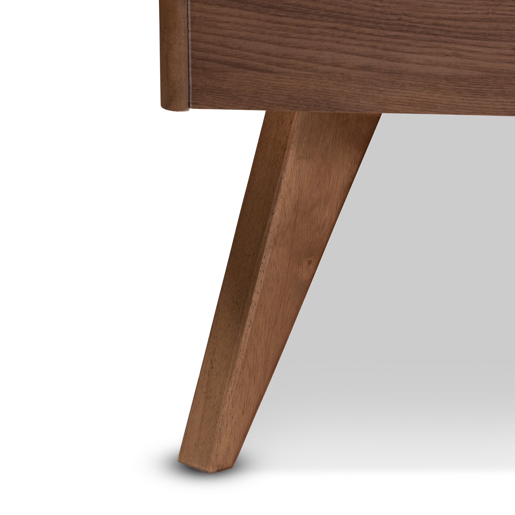 Baxton Studio Artemis Mid-Century Modern Walnut Brown Finished Wood Full Size Platform Bed