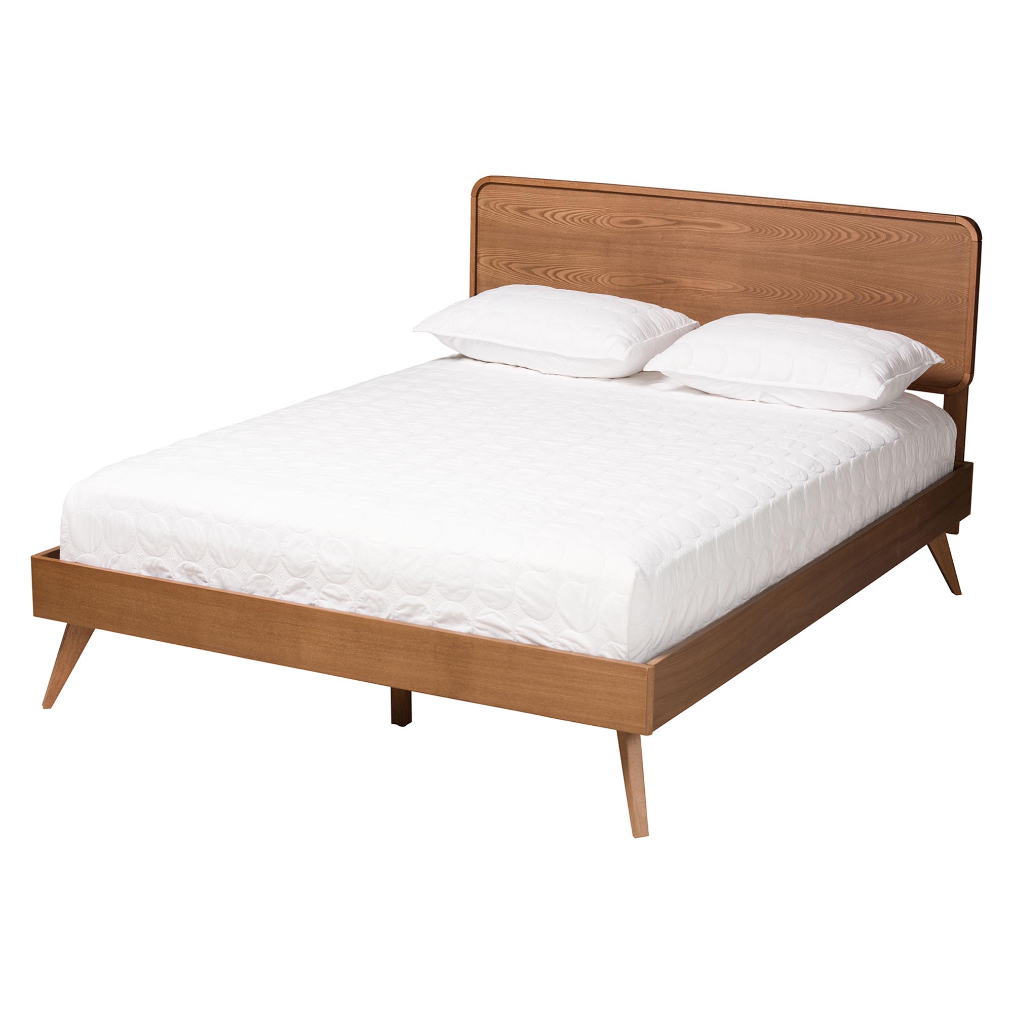 Baxton Studio Demeter Mid-Century Modern Walnut Brown Finished Wood King Size 5-Piece Bedroom Set