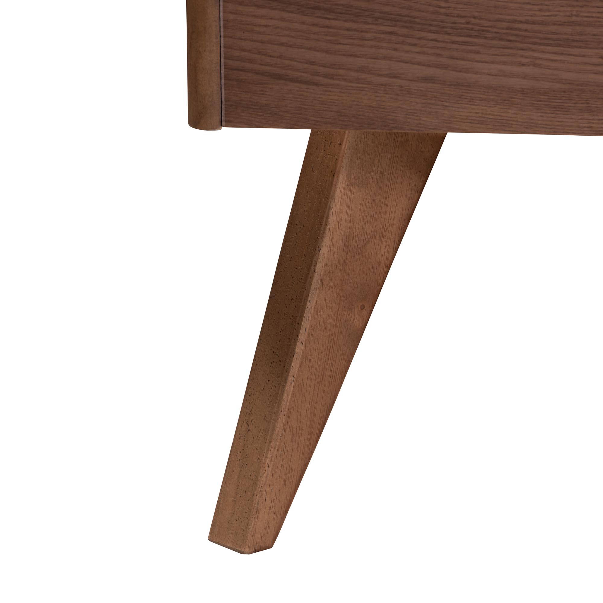 Baxton Studio Demeter Mid-Century Modern Walnut Brown Finished Wood King Size 3-Piece Bedroom Set