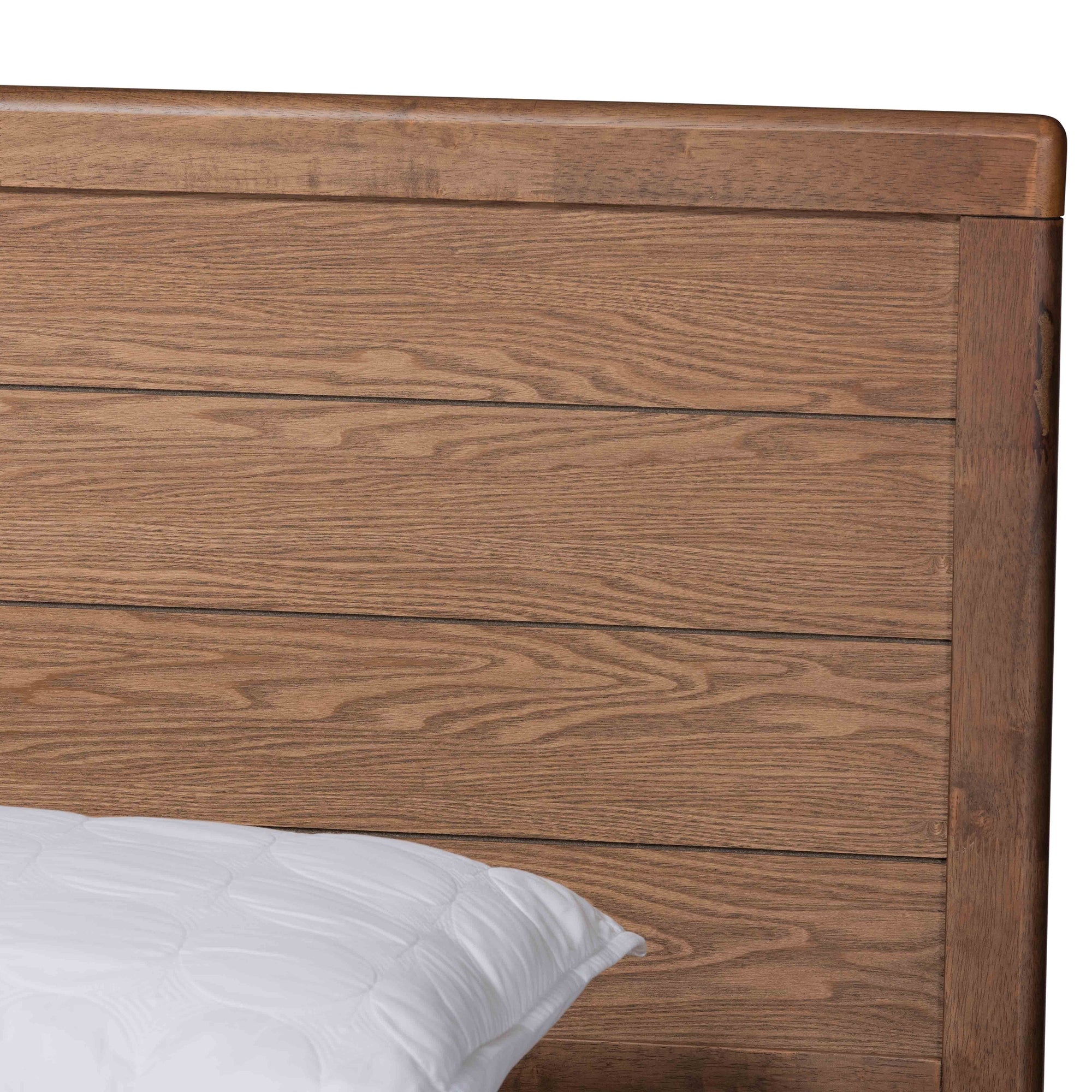 Baxton Studio Artemis Mid-Century Modern Walnut Brown Finished Wood King Size Platform Bed
