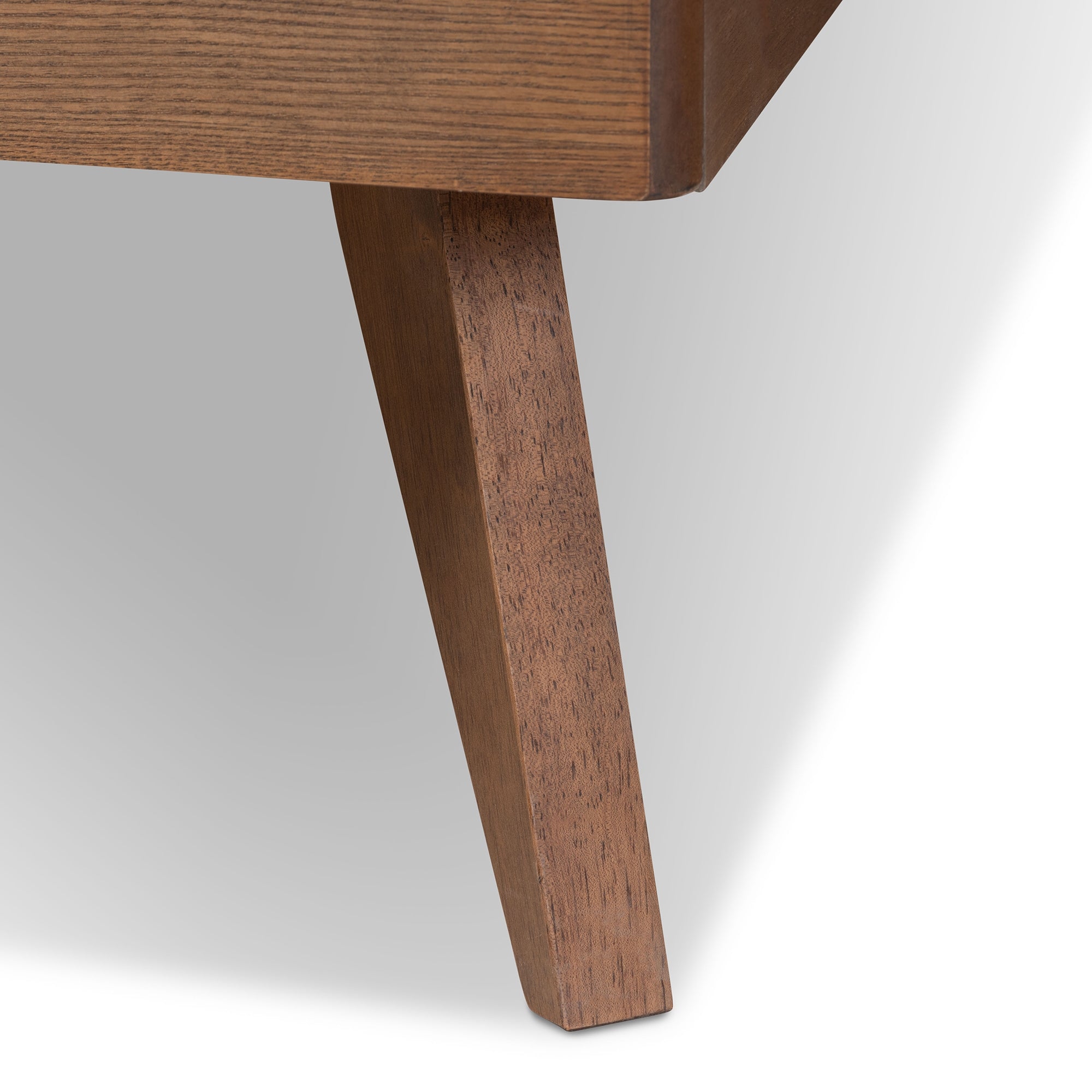 Baxton Studio Artemis Mid-Century Modern Walnut Brown Finished Wood King Size Platform Bed