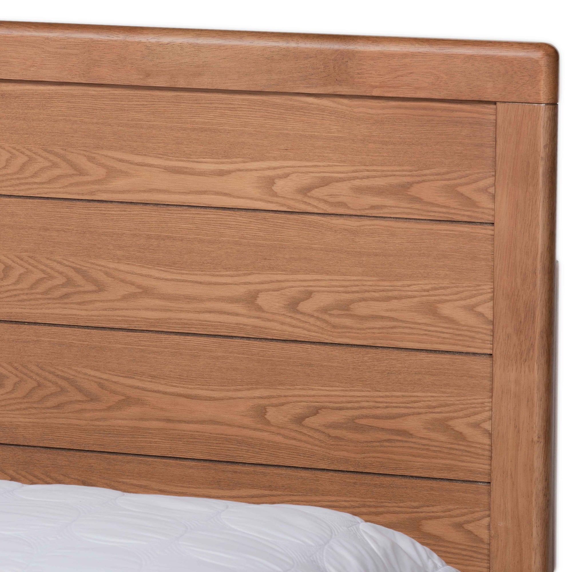 Baxton Studio Lisa Modern and Contemporary Transitional Ash Walnut Brown Finished Wood Full Size 3-Drawer Platform Storage Bed