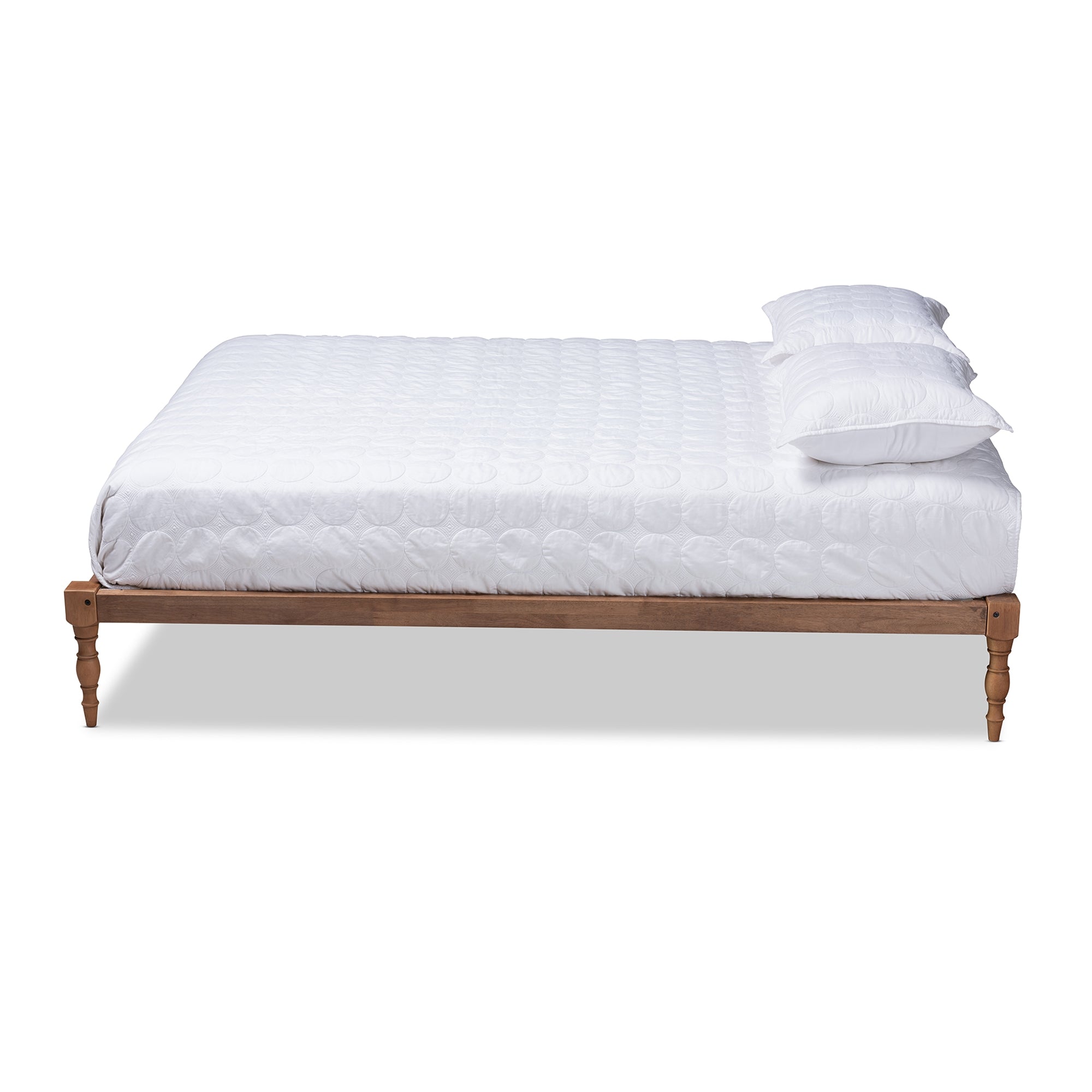 Baxton Studio Iseline Modern and Contemporary Walnut Brown Finished Wood Queen Size Platform Bed Frame