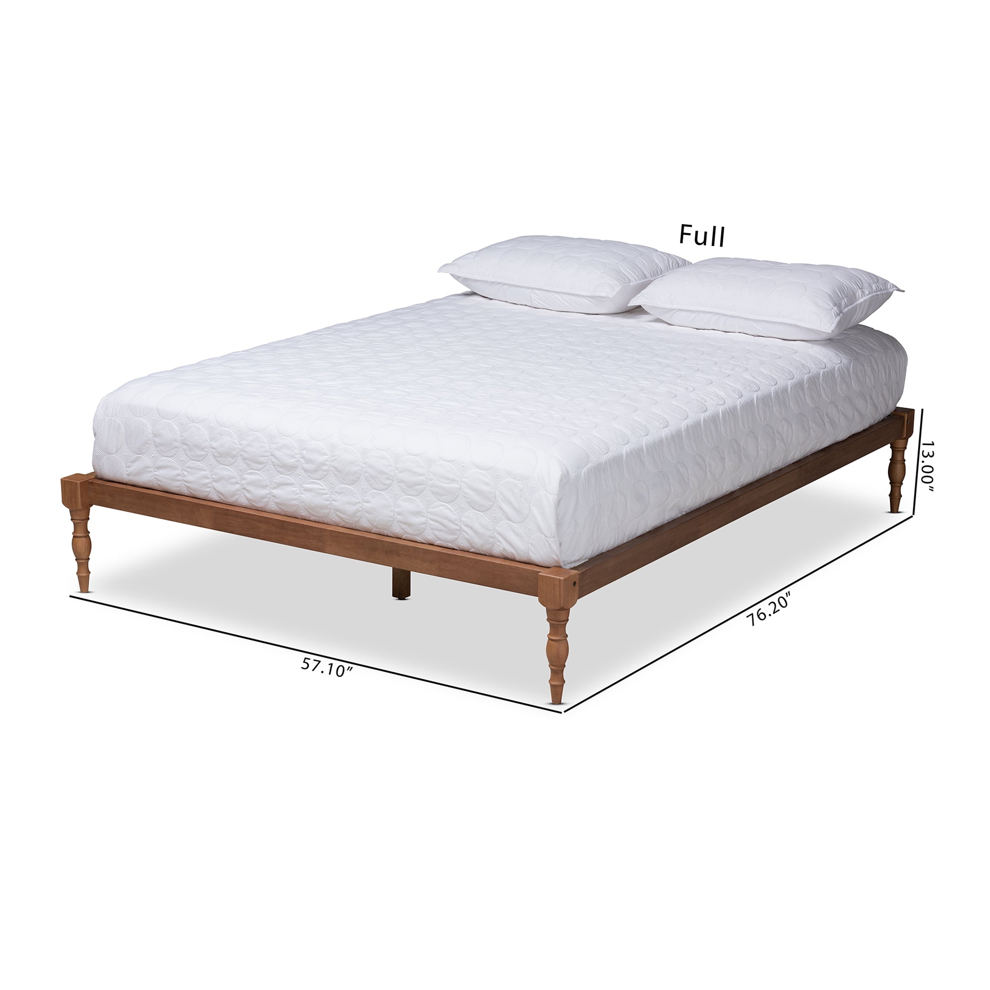 Baxton Studio Iseline Modern and Contemporary Walnut Brown Finished Wood King Size Platform Bed Frame