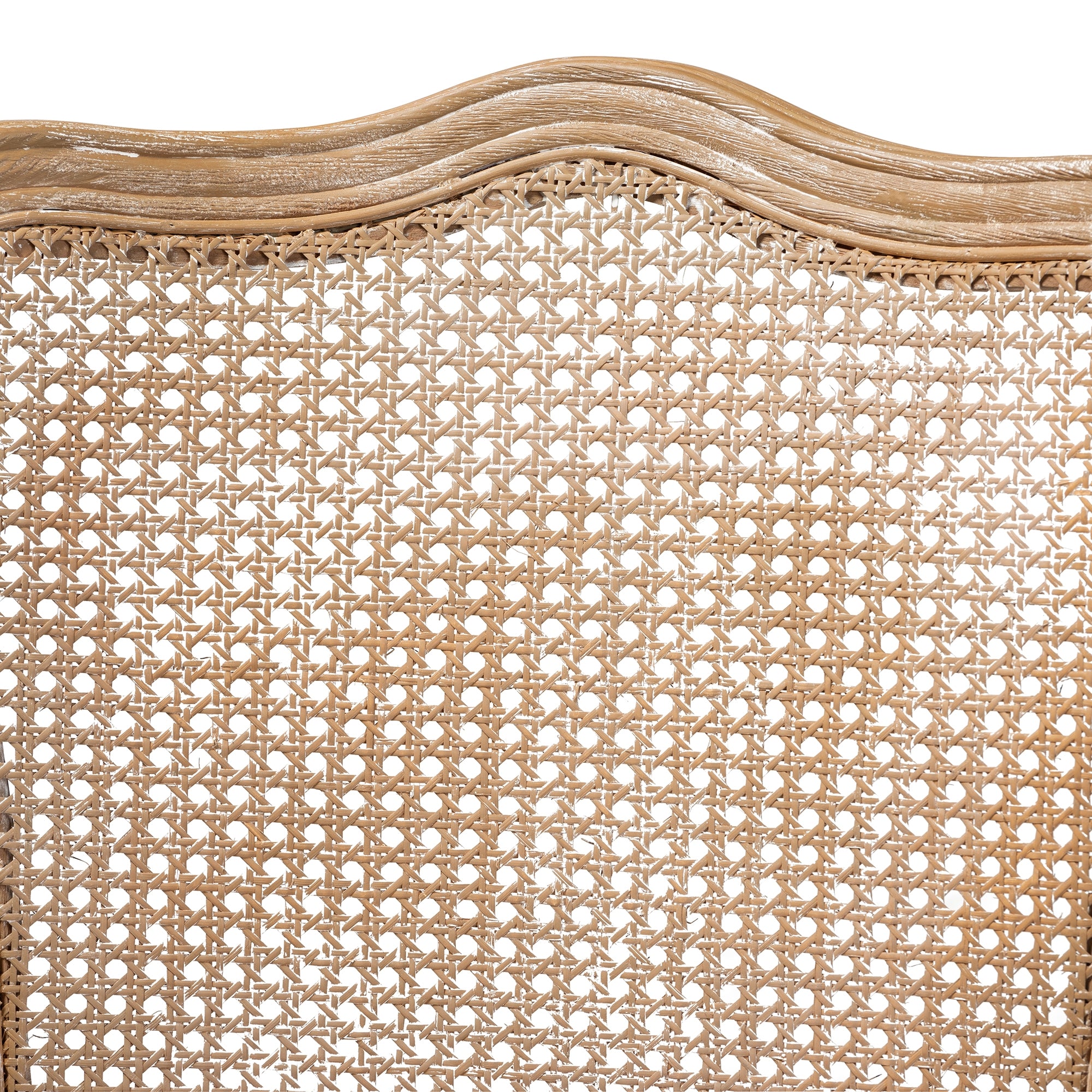 Baxton Studio Vallea Traditional French Provincial Light Pink Velvet Fabric Upholstered White-Washed Oak Wood Armchair