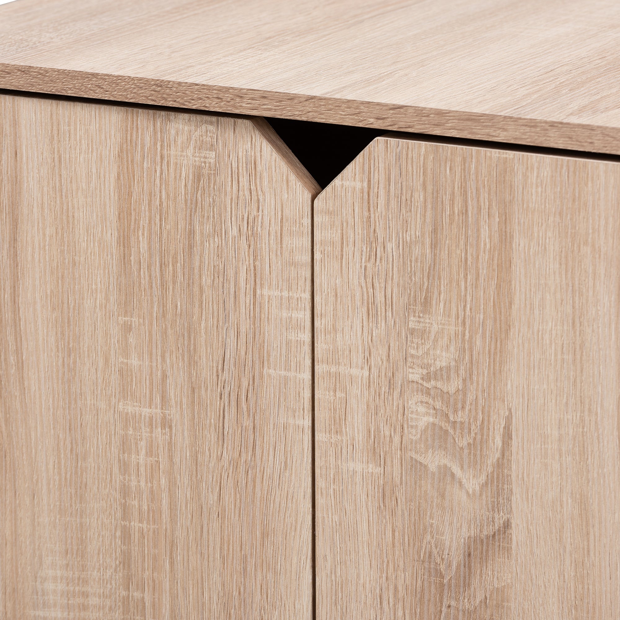 Baxton Studio Jasper Modern and Contemporary Oak Finished 2-Door Wood Cat Litter Box Cover House
