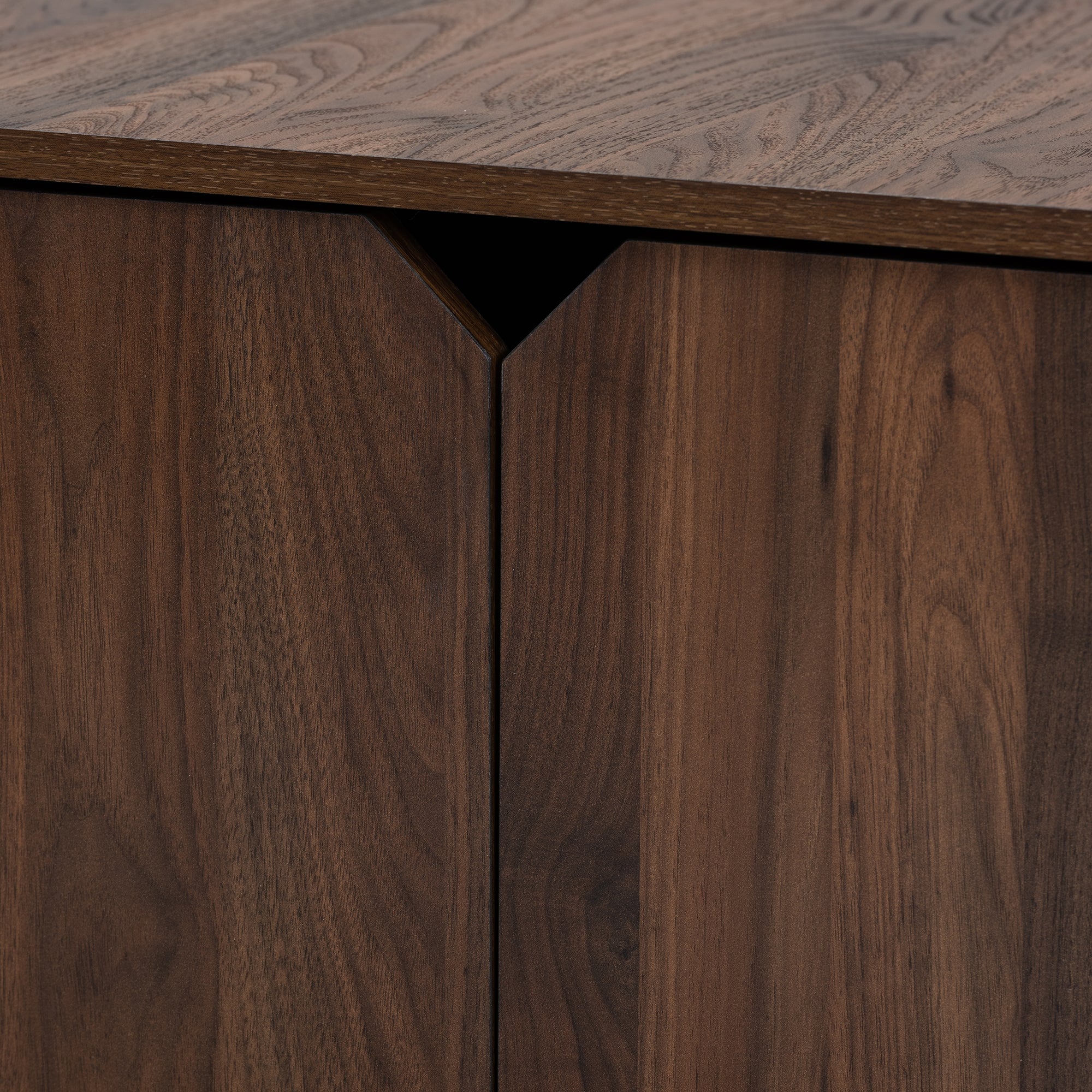 Baxton Studio Jasper Modern and Contemporary Walnut Brown Finished 2-Door Wood Cat Litter Box Cover House