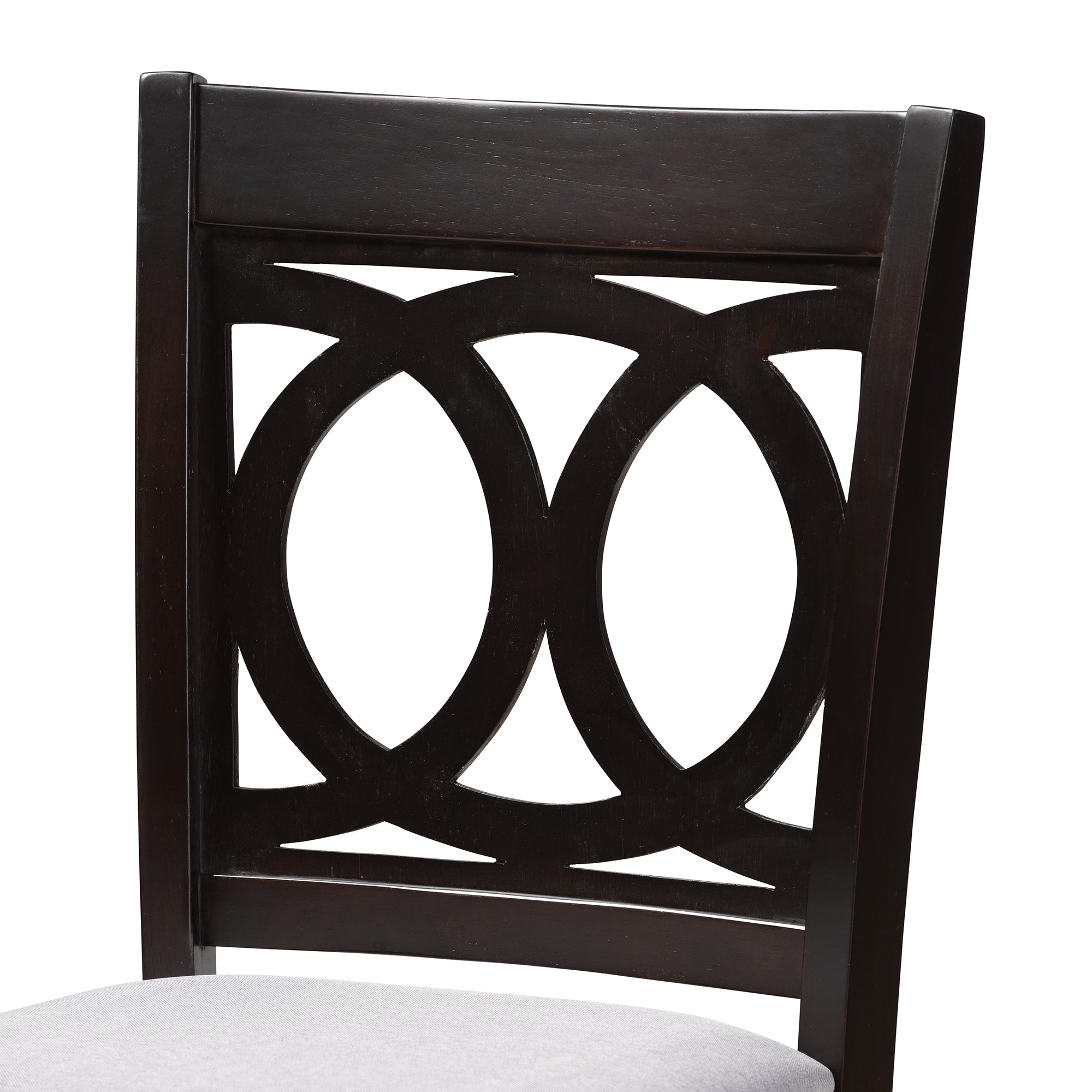 Baxton Studio Lenoir Modern and Contemporary Gray Fabric Upholstered Espresso Brown Finished 5-Piece Wood Pub Set