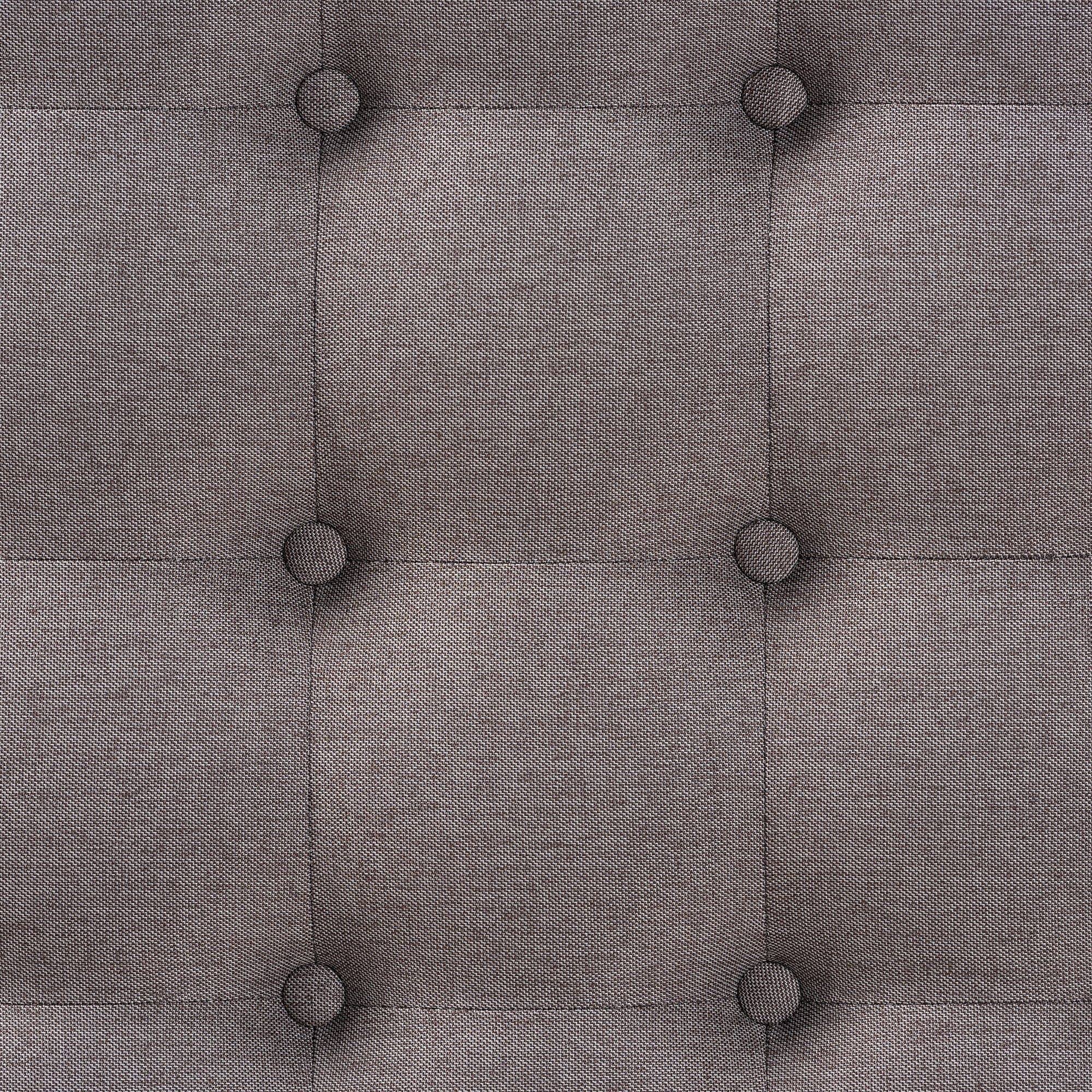 Baxton Studio Alvere Modern and Contemporary Grey Fabric Upholstered Walnut Finished Cocktail Ottoman