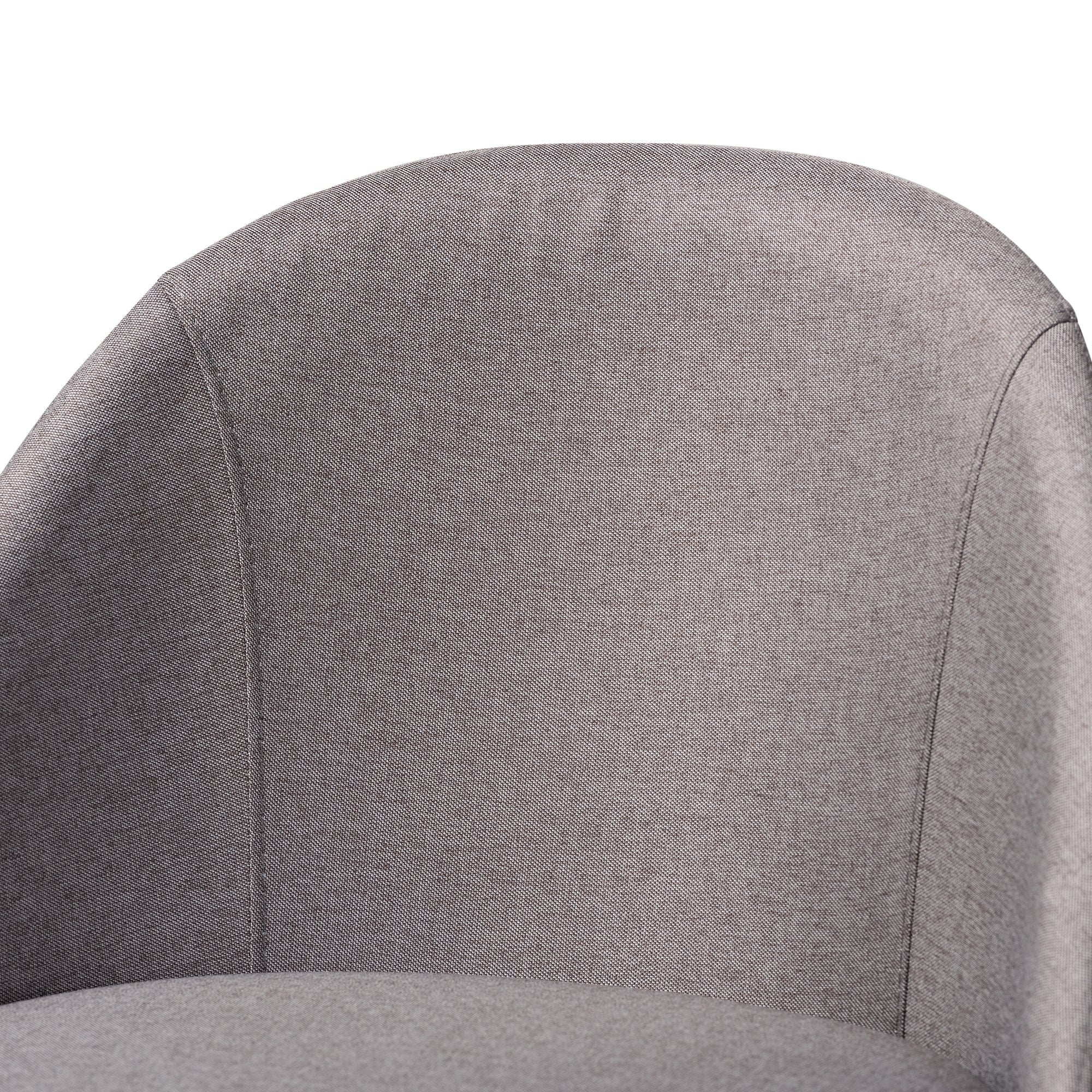 Baxton Studio Carra Mid-Century Modern Grey Fabric Upholstered Walnut-Finished Wood Swivel Bar Stool (Set of 2)