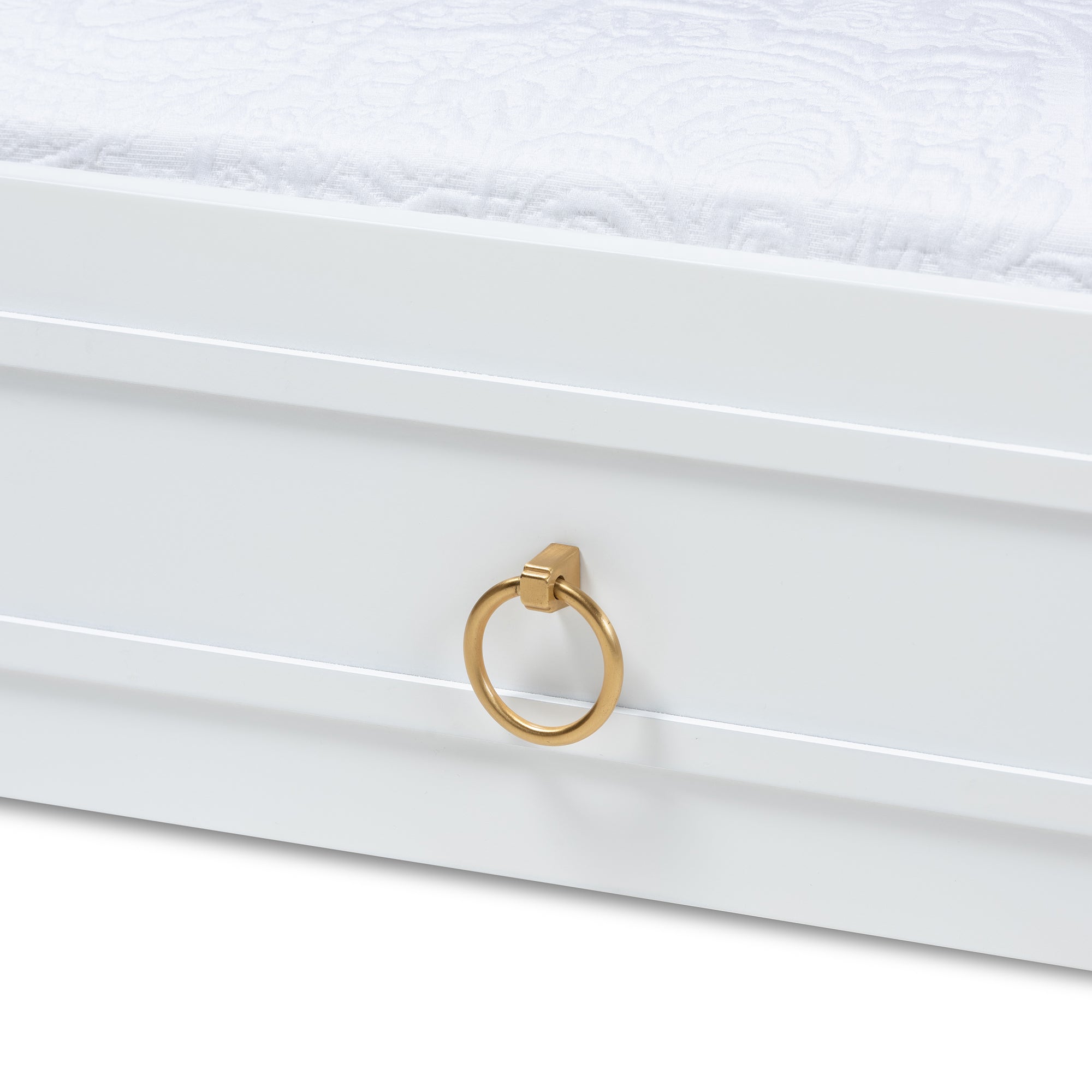 Baxton Studio Mariana Classic and Traditional White Finished Wood Twin Size Trundle