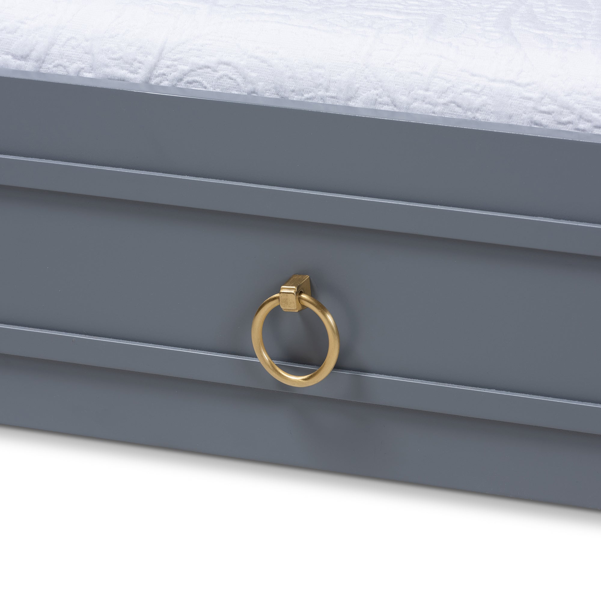 Baxton Studio Mariana Classic and Traditional Grey Finished Wood Twin Size Trundle