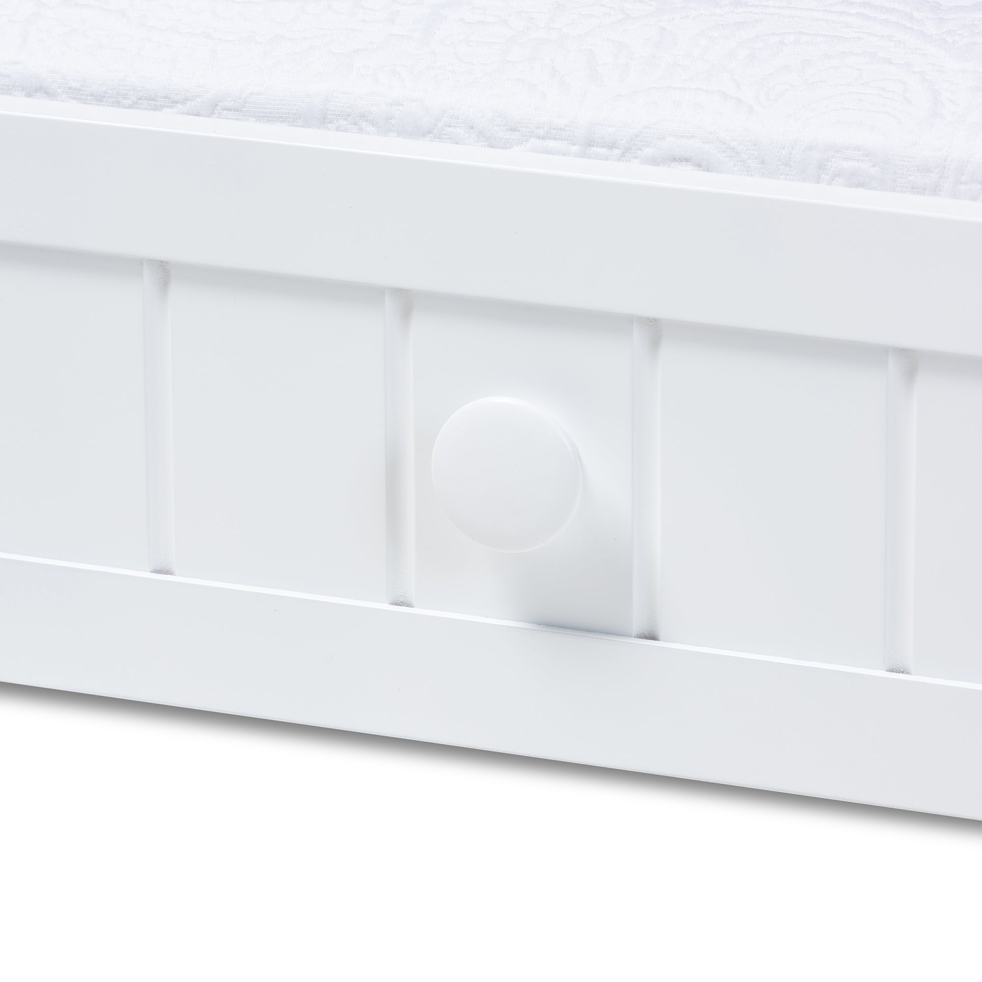 Baxton Studio Neves Cottage Farmhouse White Finished Wood Twin Size Trundle