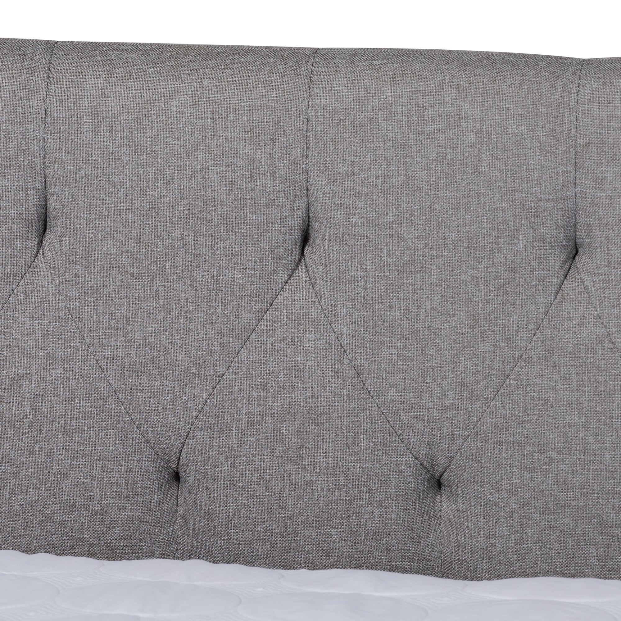 Baxton Studio Delora Modern and Contemporary Light Grey Fabric Upholstered Queen Size Daybed with Roll-Out Trundle Bed