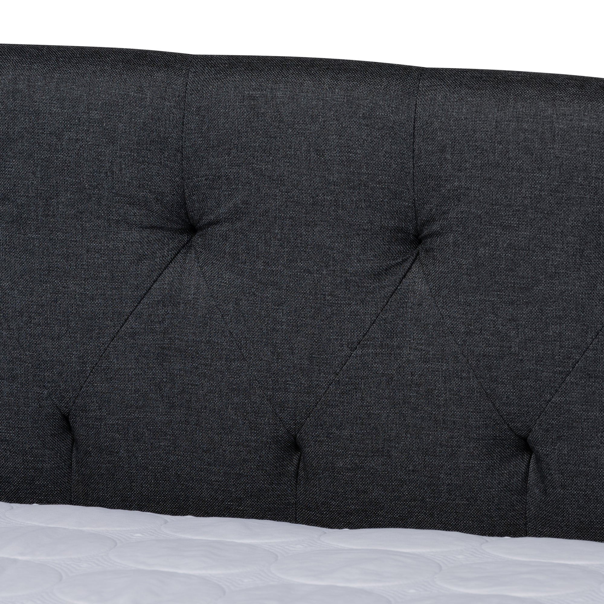 Baxton Studio Delora Modern and Contemporary Dark Grey Fabric Upholstered Full Size Daybed with Roll-Out Trundle Bed