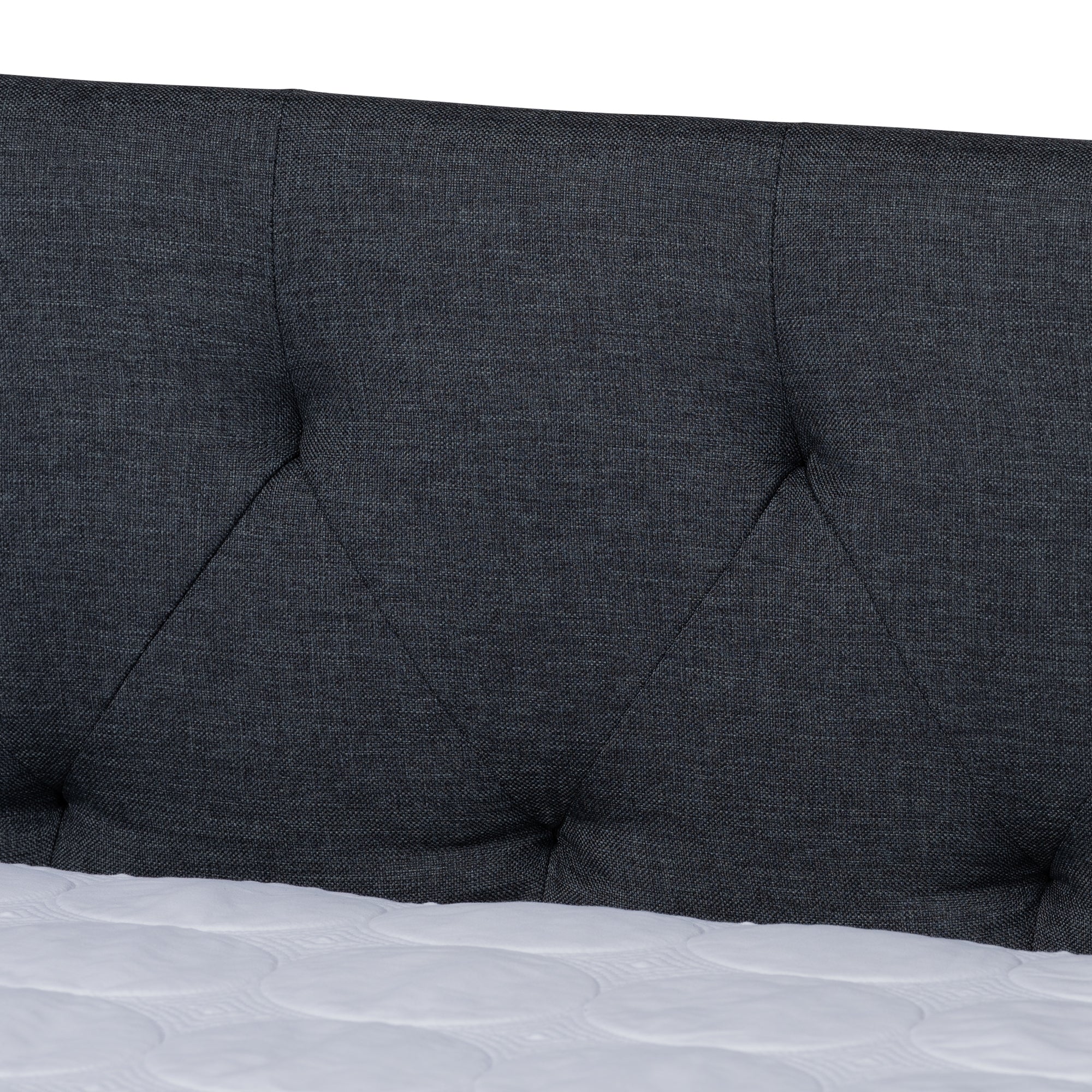 Baxton Studio Haylie Modern and Contemporary Dark Grey Fabric Upholstered Queen Size Daybed with Roll-Out Trundle Bed