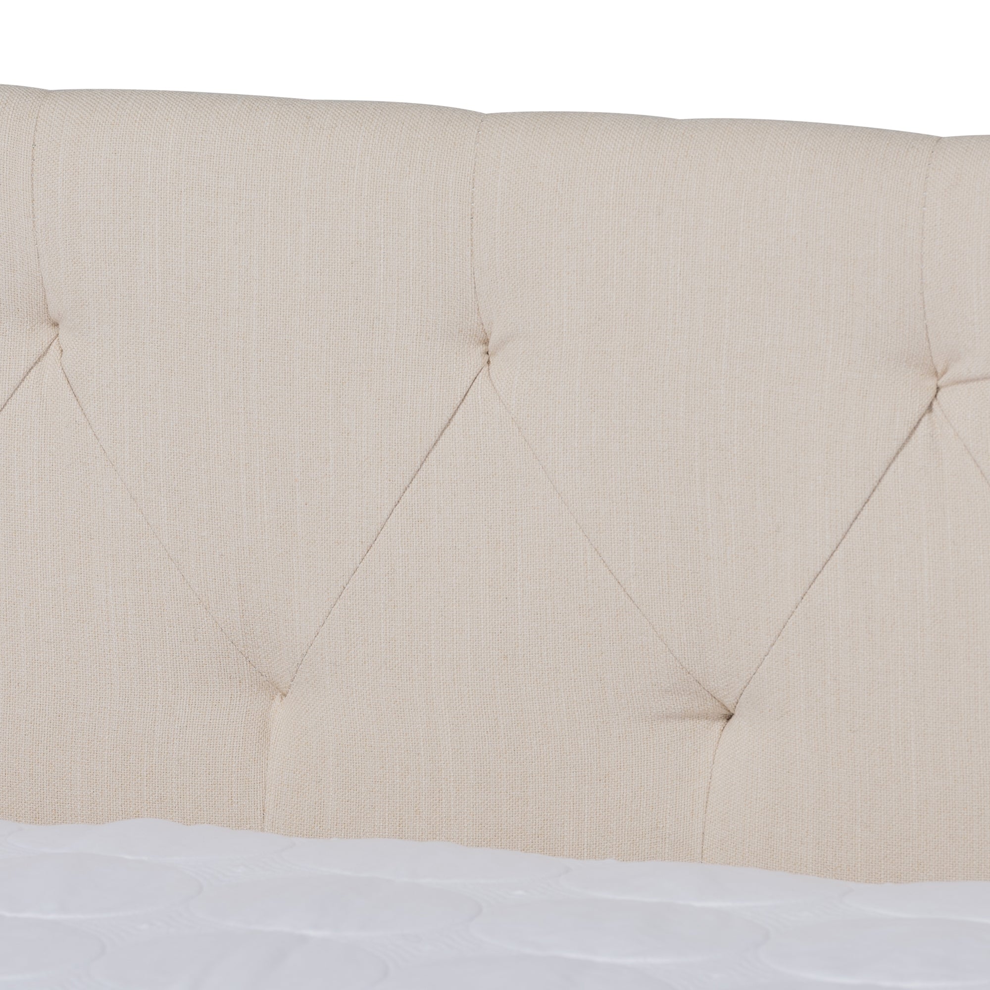 Baxton Studio Haylie Modern and Contemporary Beige Fabric Upholstered Queen Size Daybed with Roll-Out Trundle Bed