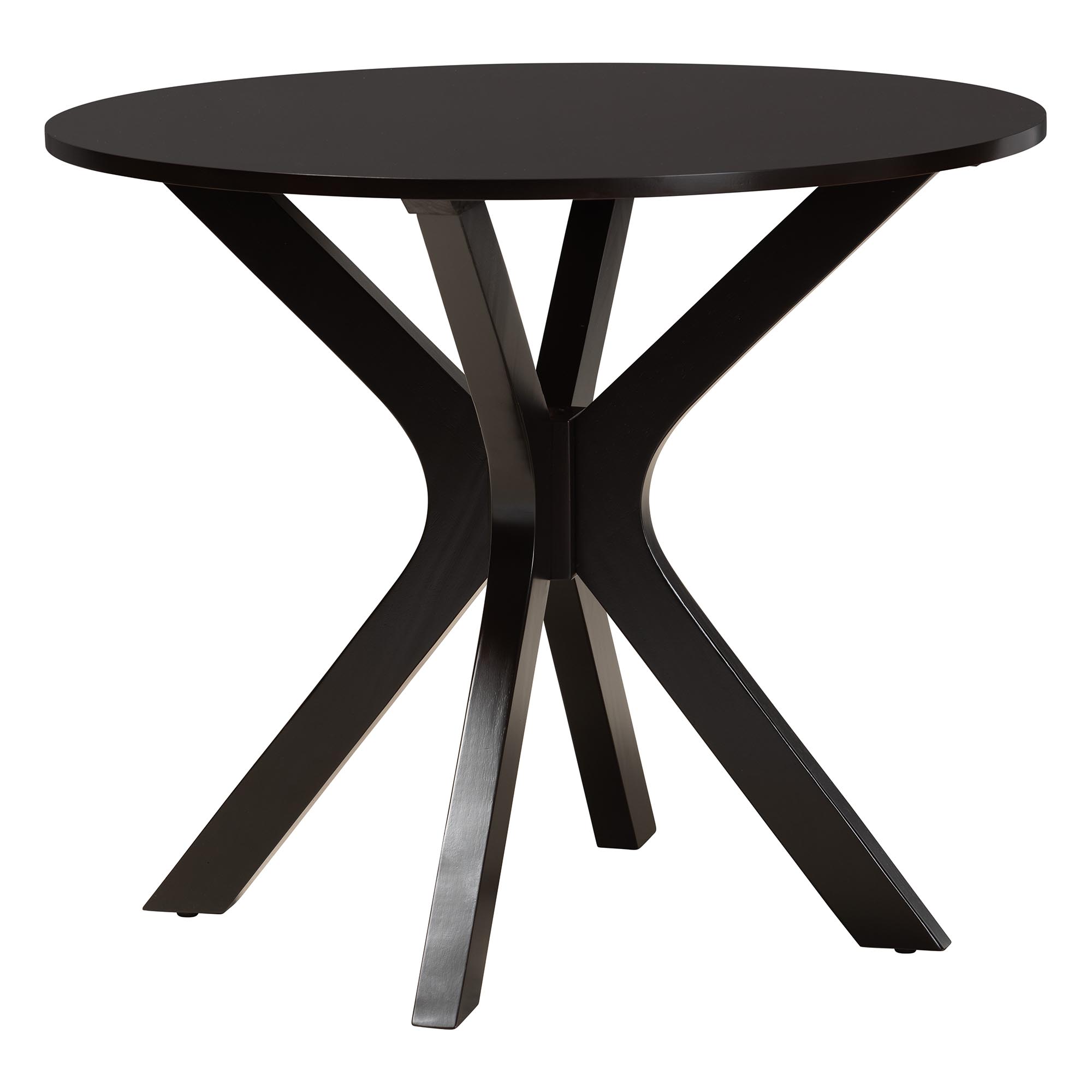 Baxton Studio Jana Modern Sand Fabric and Espresso Brown Wood 5-Piece Dining Set