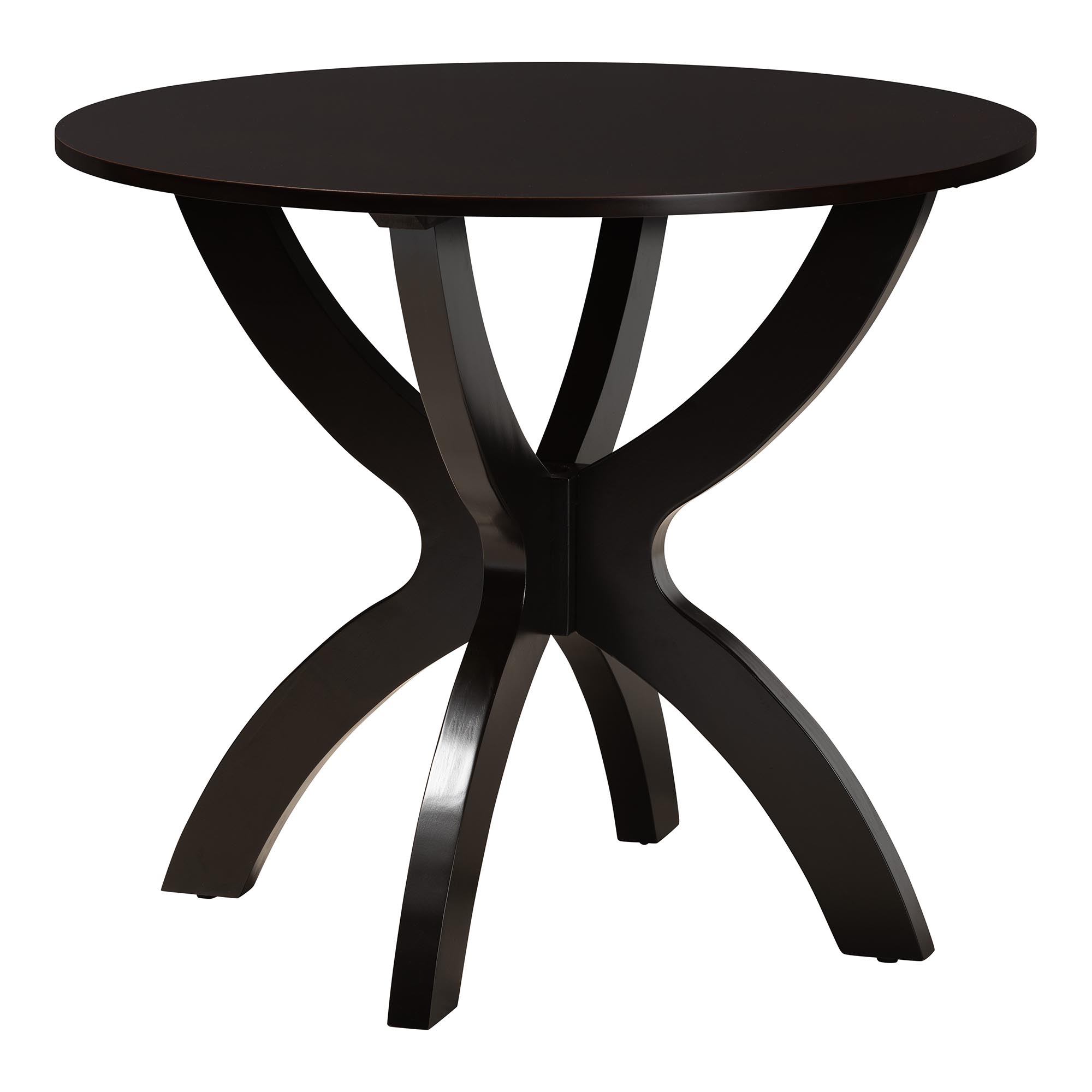 Baxton Studio Savina Modern Sand Fabric and Dark Brown Wood 5-Piece Dining Set