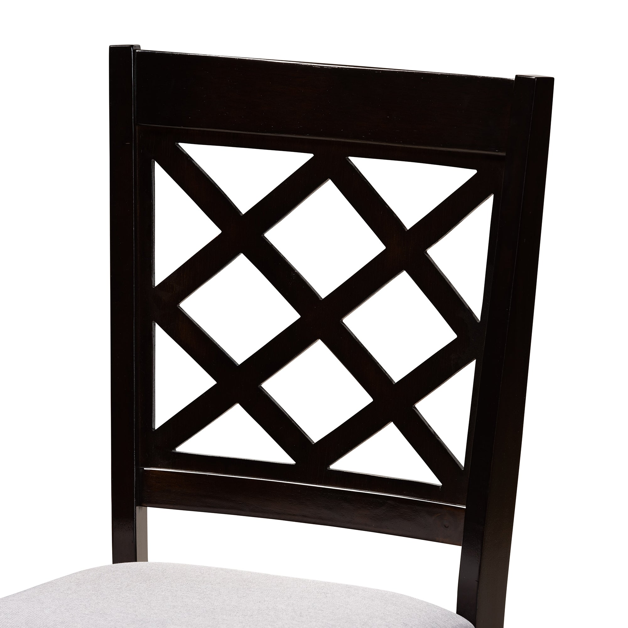 Baxton Studio Jana Modern and Contemporary Grey Fabric Upholstered and Dark Brown Finished Wood 5-Piece Dining Set