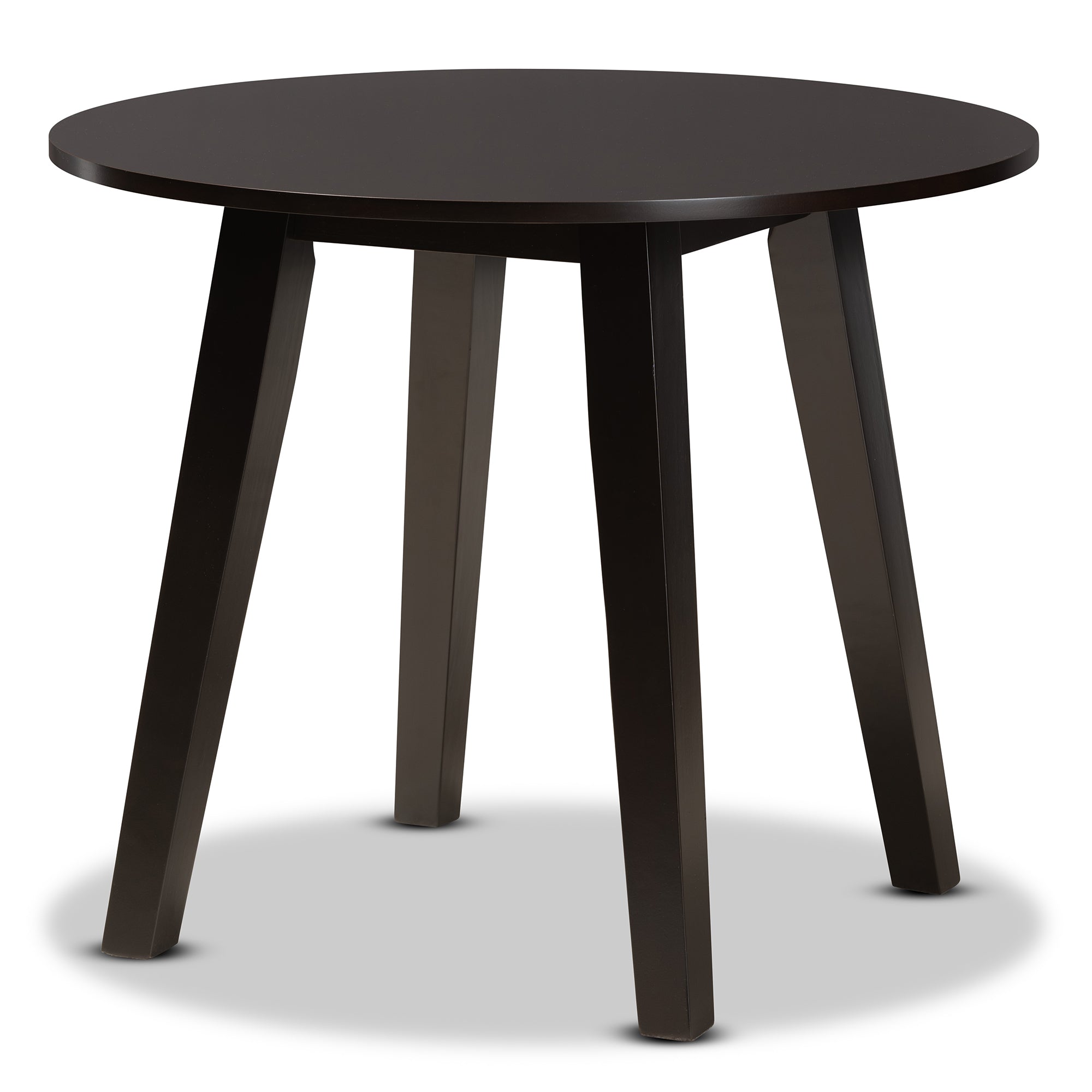 Baxton Studio Daisy Modern and Contemporary Grey Fabric Upholstered and Dark Brown Finished Wood 5-Piece Dining Set