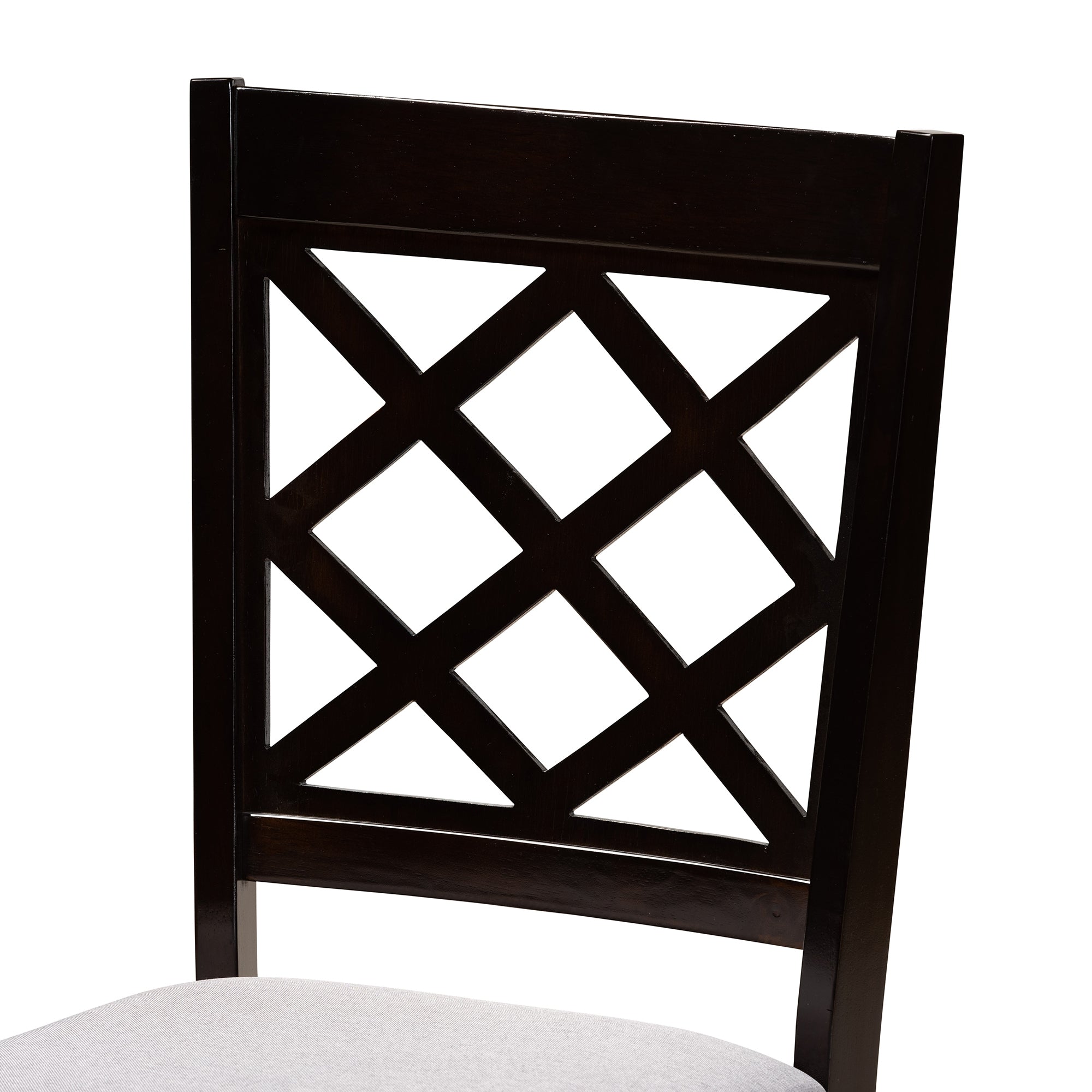 Baxton Studio Selby Modern and Contemporary Grey Fabric Upholstered and Dark Brown Finished Wood 5-Piece Dining Set