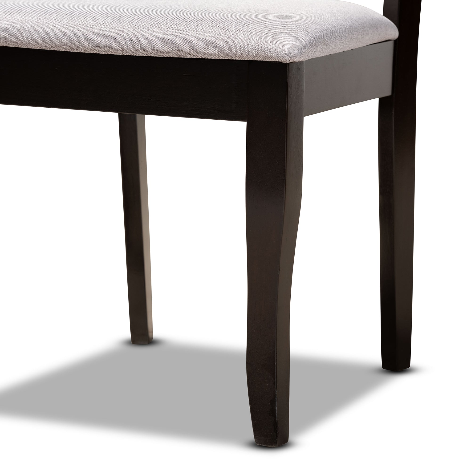 Baxton Studio Andor Modern and Contemporary Grey Fabric Upholstered and Dark Brown Finished Wood 6-Piece Dining Set