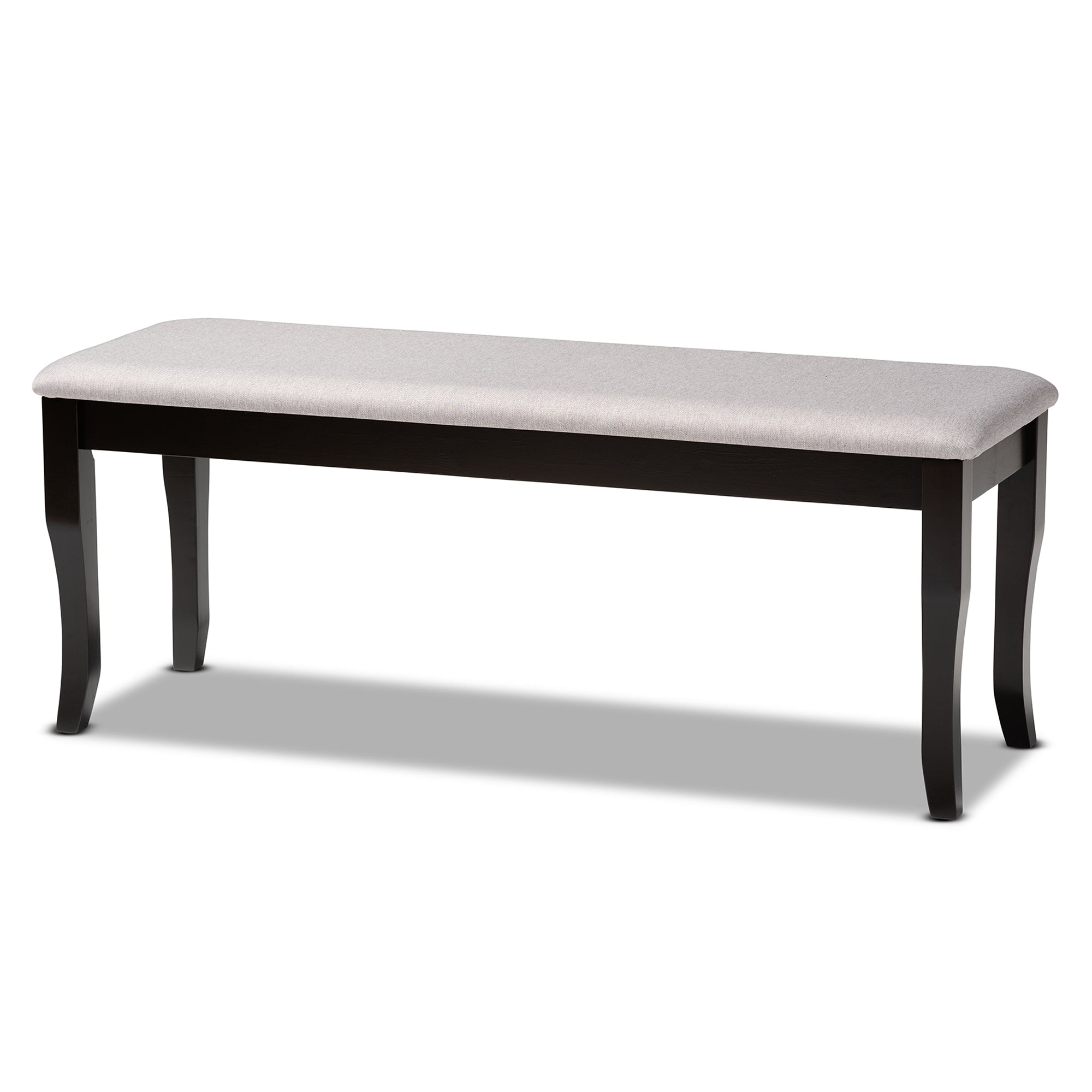 Baxton Studio Dori Modern and Contemporary Grey Fabric Upholstered and Dark Brown Finished Wood 6-Piece Dining Set