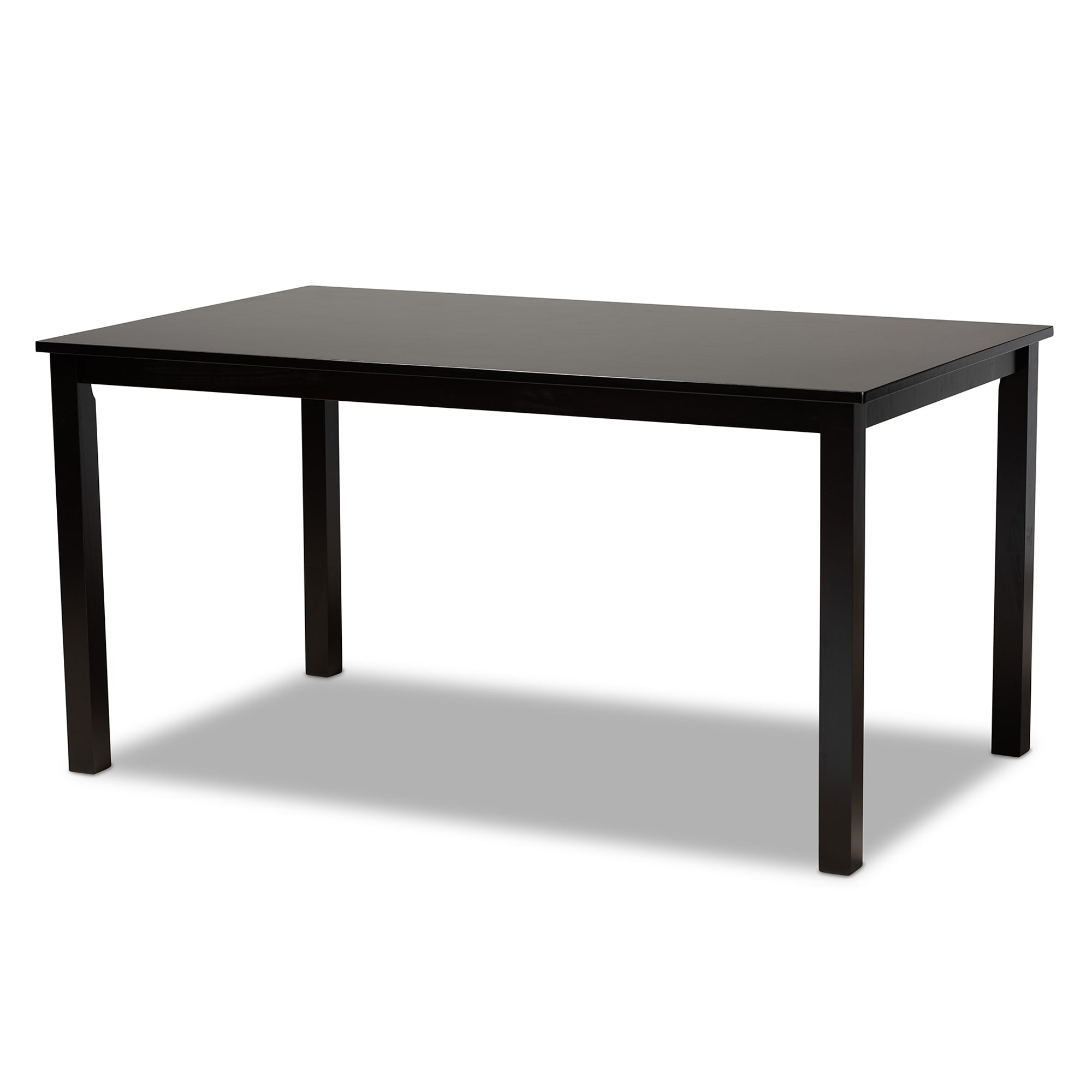 Baxton Studio Dori Modern and Contemporary Grey Fabric Upholstered and Dark Brown Finished Wood 6-Piece Dining Set