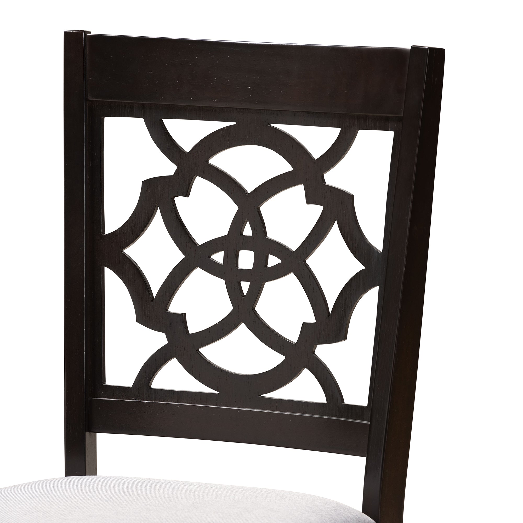 Baxton Studio Sadie Modern and Contemporary Grey Fabric Upholstered and Dark Brown Finished Wood 5-Piece Dining Set