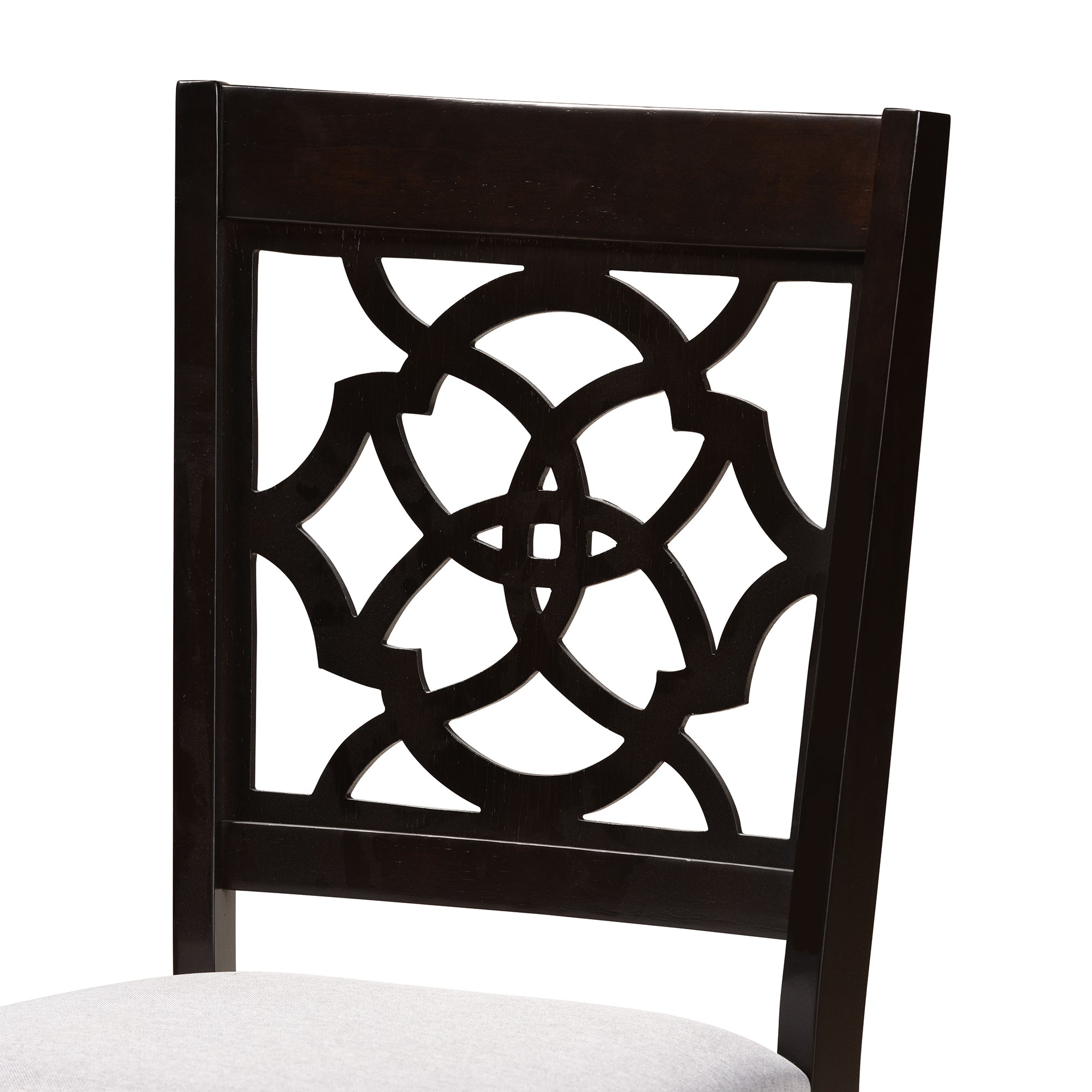 Baxton Studio Eliza Modern and Contemporary Grey Fabric Upholstered and Walnut Brown Finished Wood 5-Piece Dining Set