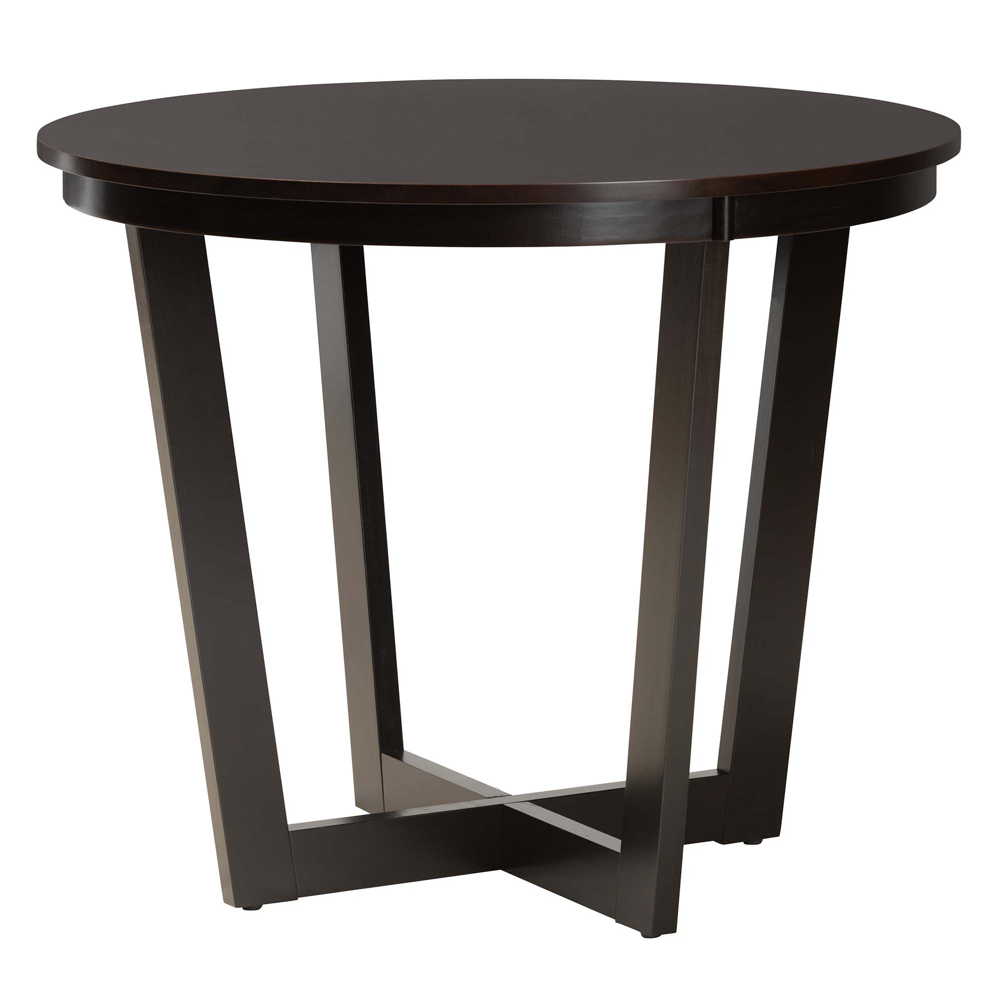 Baxton Studio Estelle Modern Beige Fabric and Dark Brown Finished Wood 5-Piece Dining Set