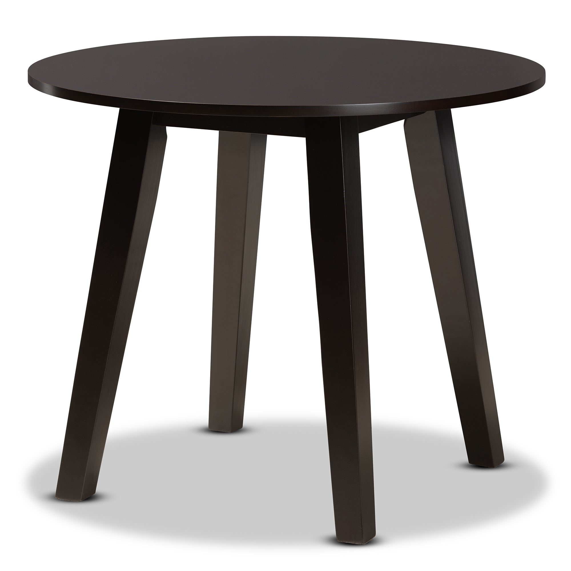 Baxton Studio Heidi Modern and Contemporary Sand Fabric Upholstered and Dark Brown Finished Wood 5-Piece Dining Set