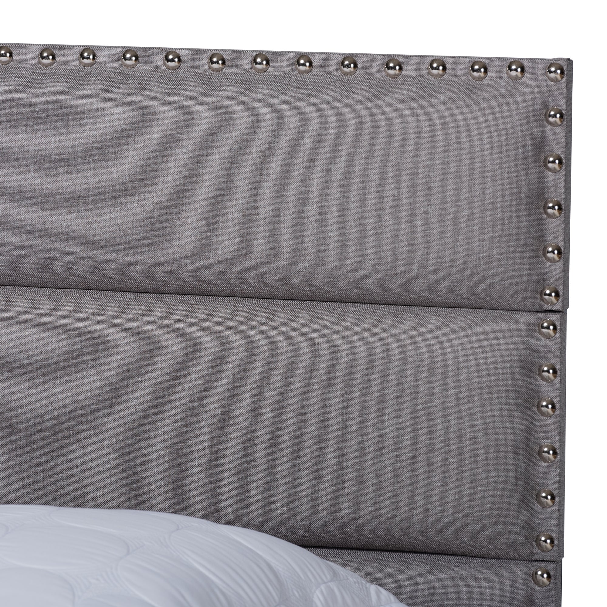 Baxton Studio Ansa Modern and Contemporary Grey Fabric Upholstered Full Size Bed