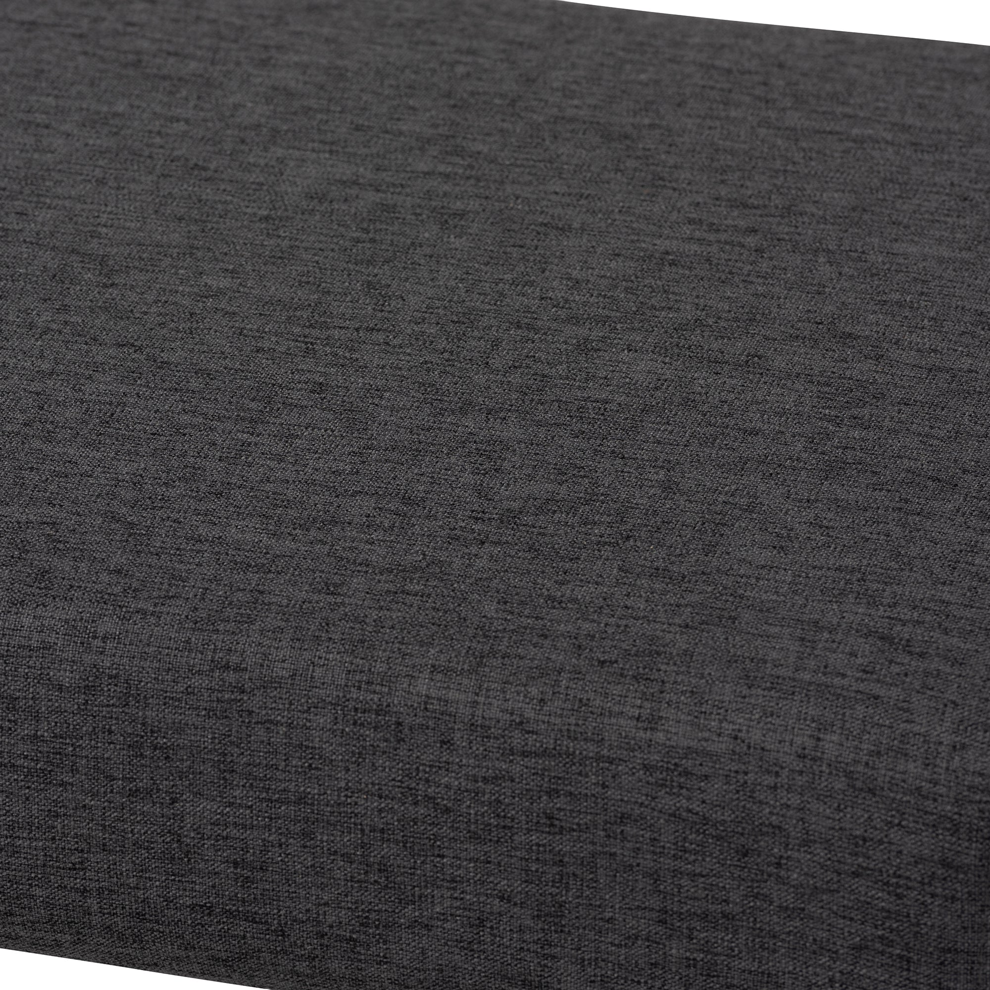 Baxton Studio Rika Mid-Century Modern Dark Grey Fabric Upholstered Walnut Brown Finished Boomerang Bench