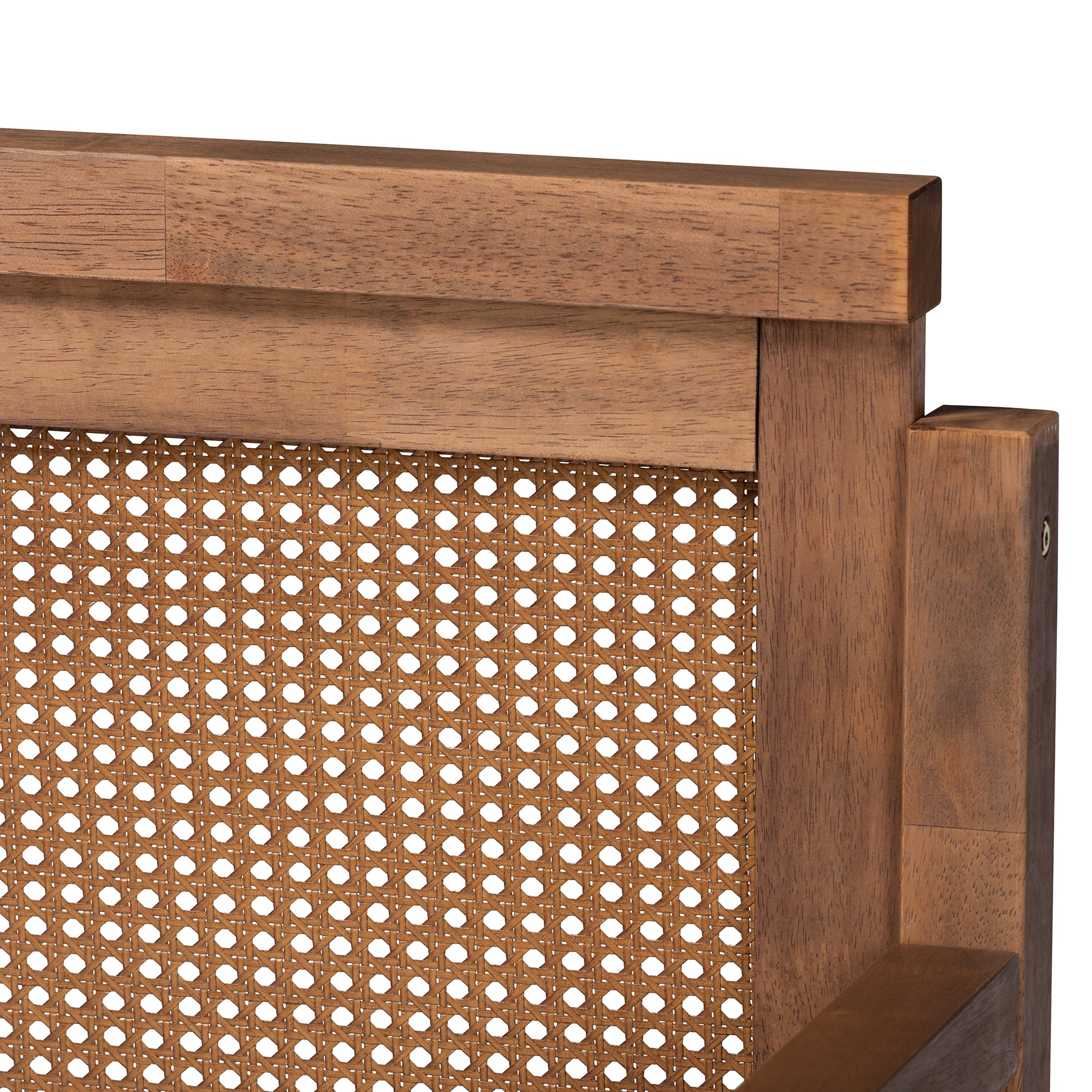 Baxton Studio Toveli Vintage French Inspired Ash Wanut Finished Wood and Synthetic Rattan Daybed with Trundle