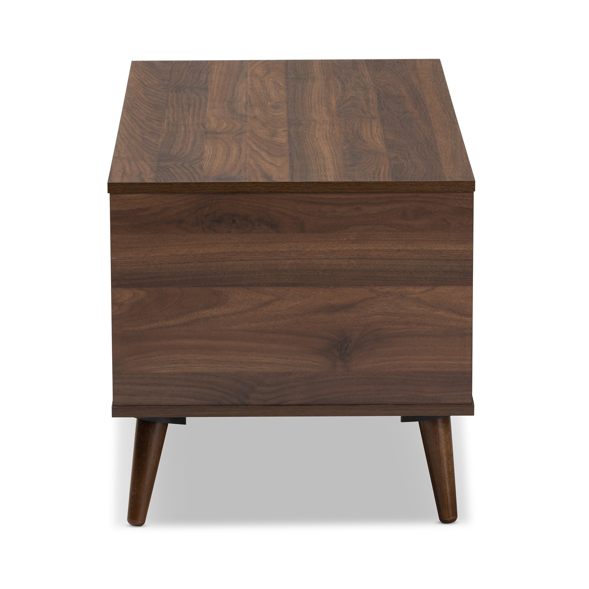 Baxton Studio Linas Mid-Century Modern Walnut Finished Coffee Table