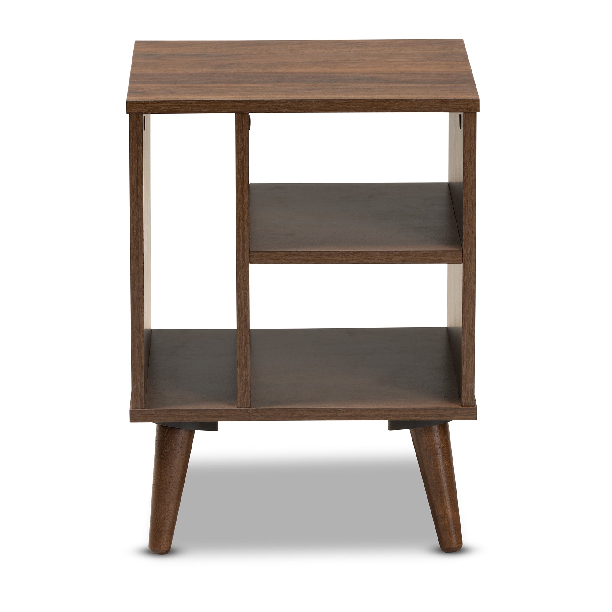 Baxton Studio Sami Mid-Century Modern Walnut Finished Wood End Table