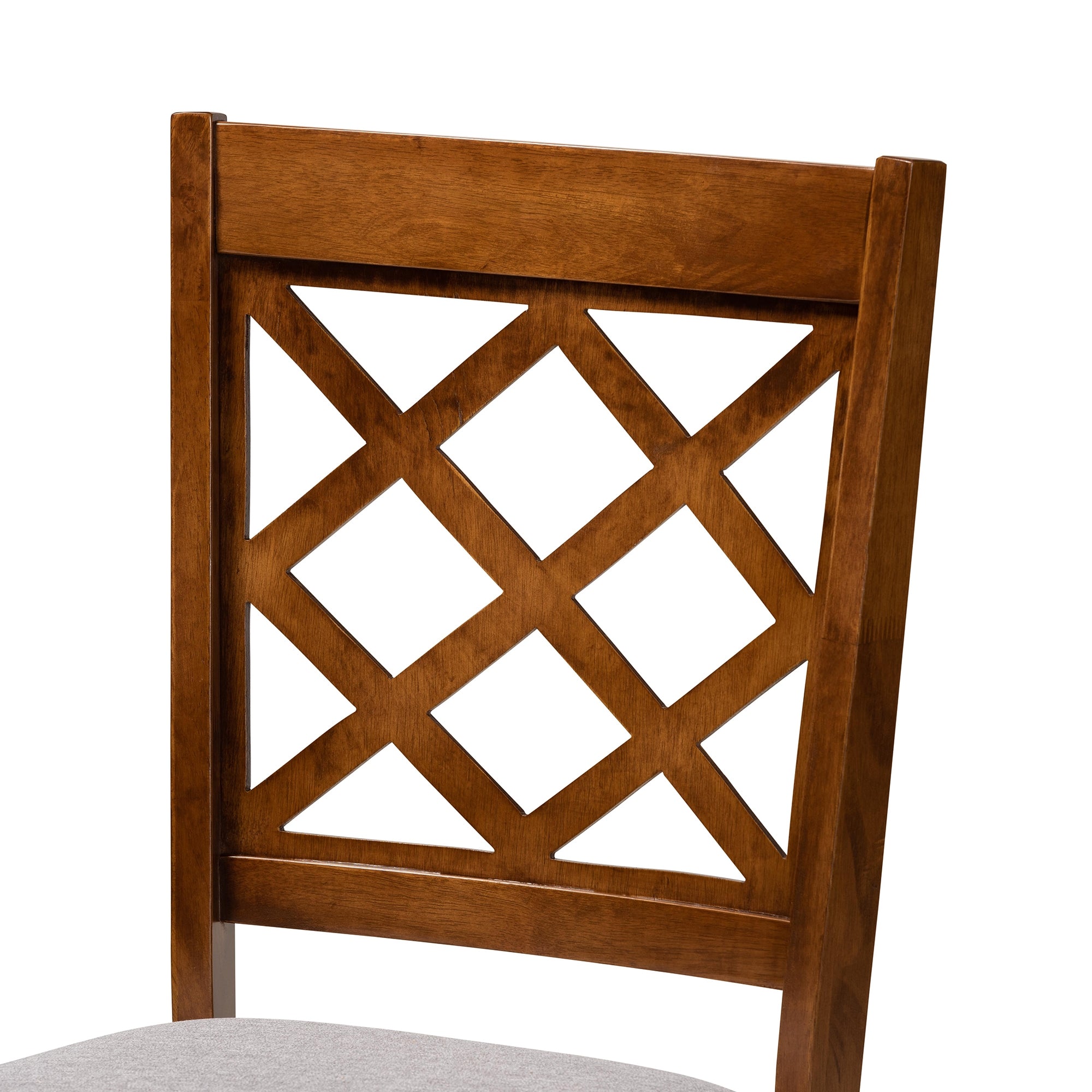 Baxton Studio Andor Modern and Contemporary Grey Fabric Upholstered and Walnut Brown Finished Wood 6-Piece Dining Set
