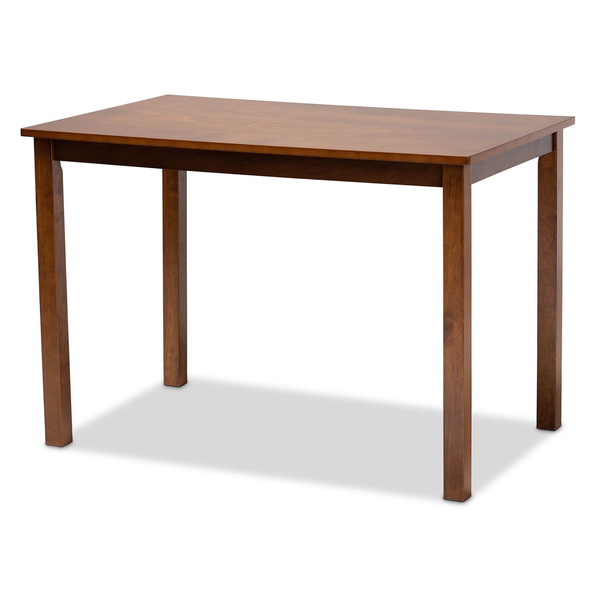 Baxton Studio Kasia Modern and Contemporary Grey Fabric Upholstered and Walnut Brown Finished Wood 5-Piece Dining Set