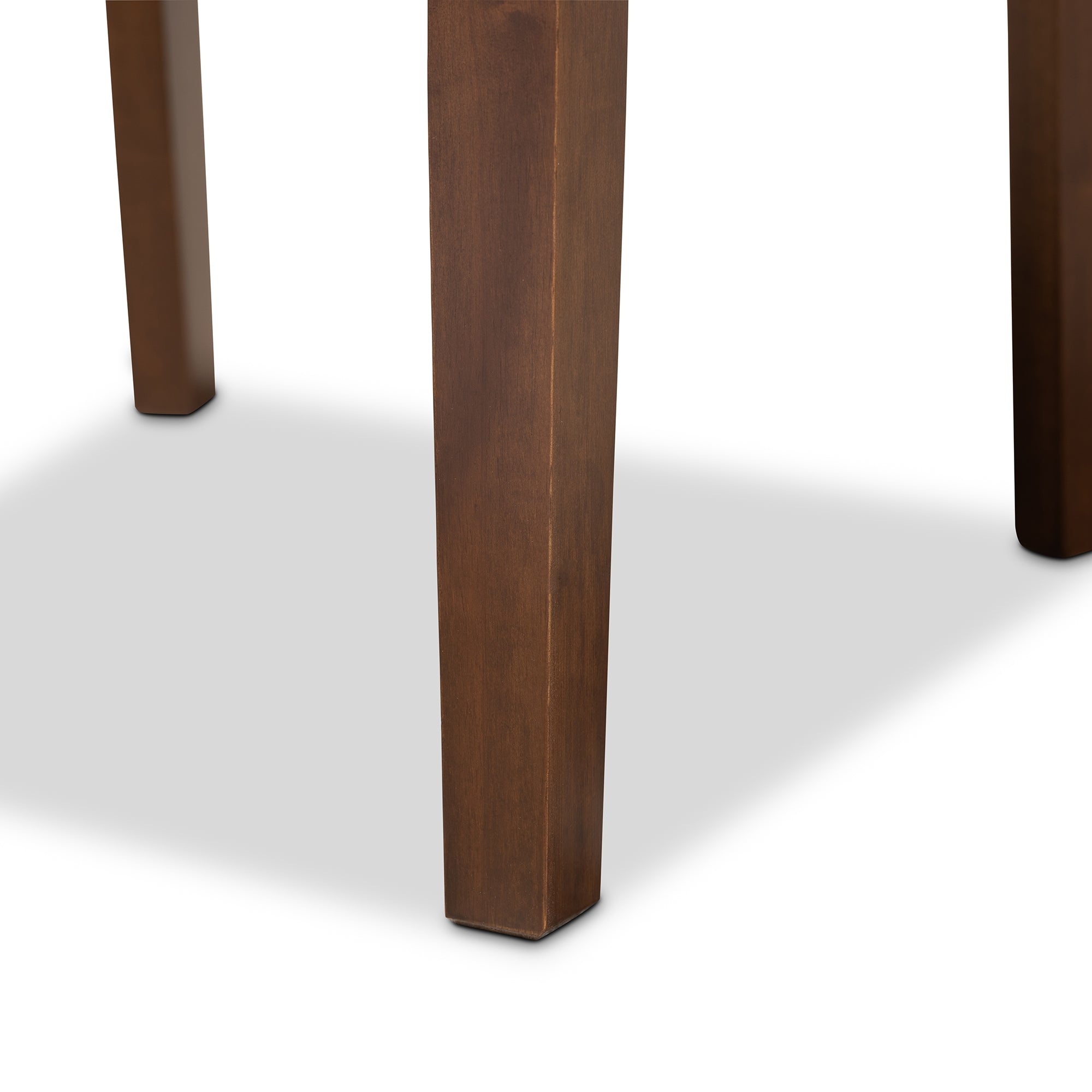 Baxton Studio Caron Modern and Contemporary Grey Fabric Upholstered Walnut Brown Finished 4-Piece Wood Dining Chair Set