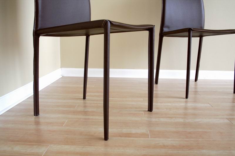 Baxton Studio Rockford Brown Leather Dining Chair (Set of 2)