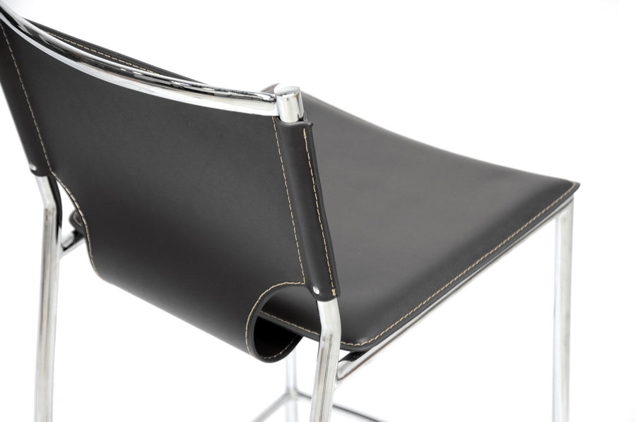 Baxton Studio Montclare Modern and Contemporary Black Bonded Leather Upholstered 2-Piece Counter Stool Set
