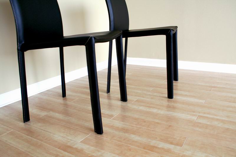 Baxton Studio Black Burridge Leather Dining Chair (Set of 2)