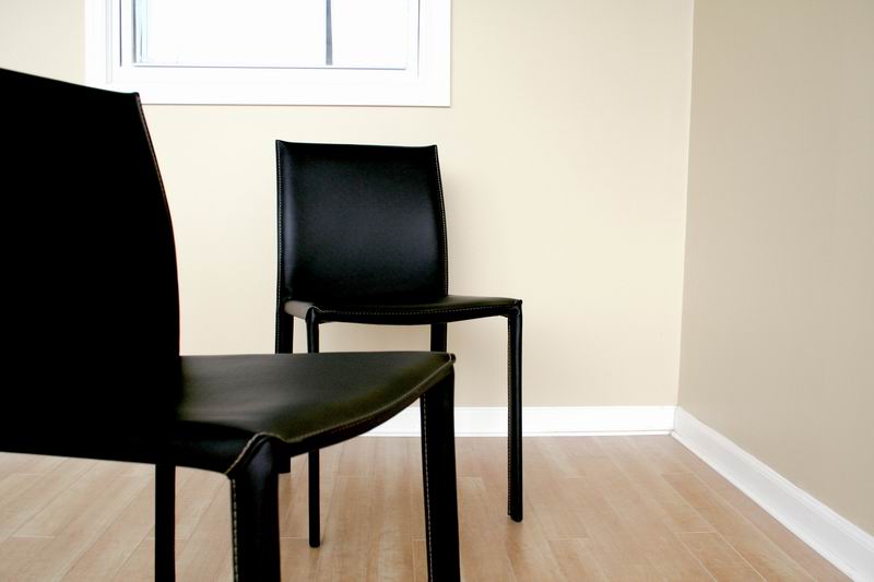 Baxton Studio Black Burridge Leather Dining Chair (Set of 2)
