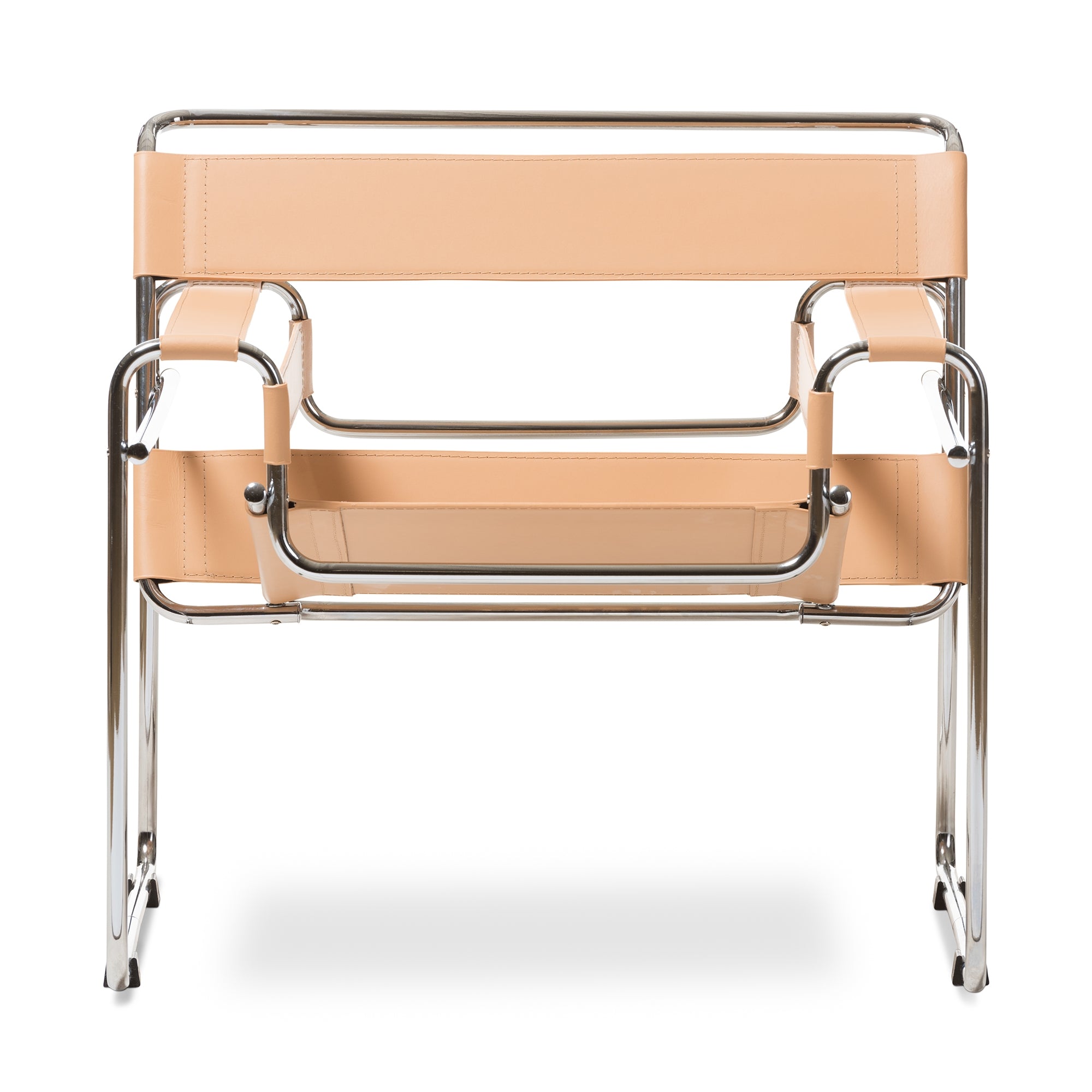 Baxton Studio Jericho Tan Leather Mid-Century Modern Accent Chair