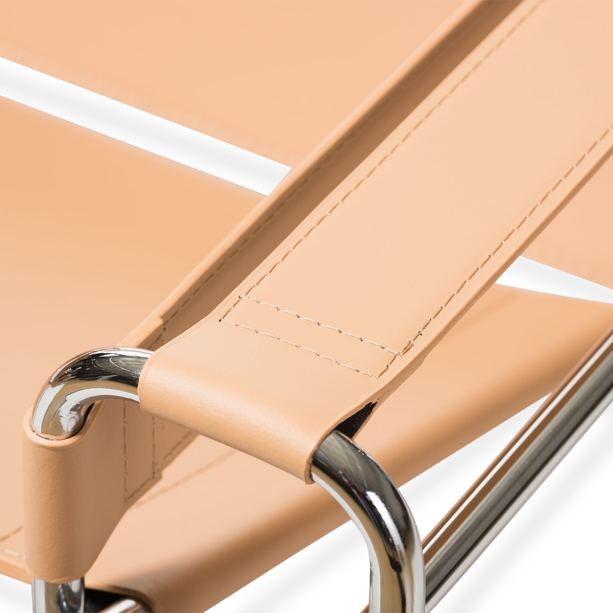 Baxton Studio Jericho Tan Leather Mid-Century Modern Accent Chair