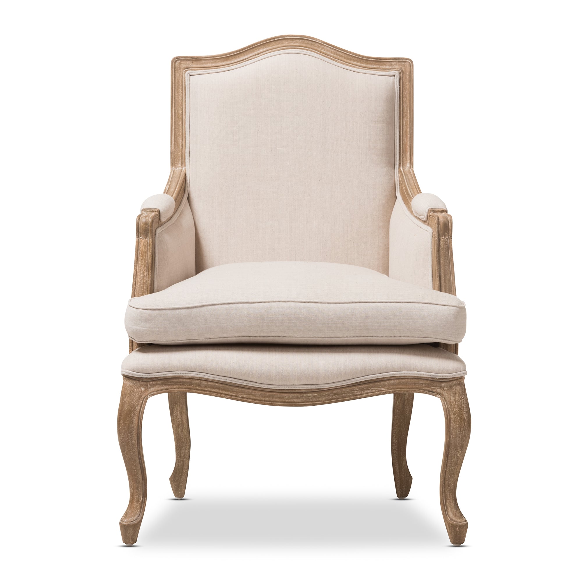 Baxton Studio Nivernais Wood Traditional French Accent Chair